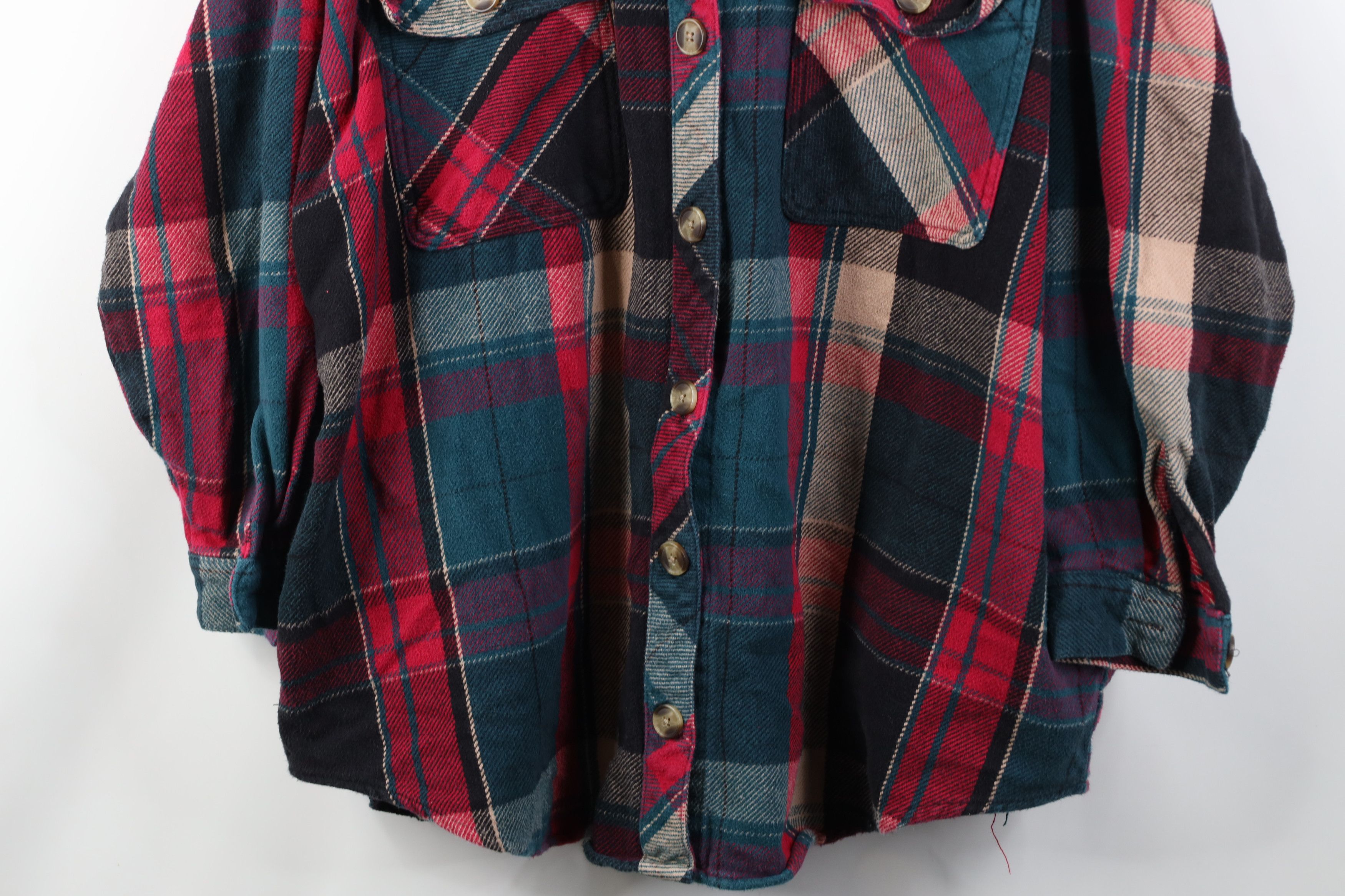 Vintage Vintage 90s Y2K Streetwear Button Shirt Jacket Jac Shirt Size XXL / US 16-18 / IT 52-54 - 3 Thumbnail