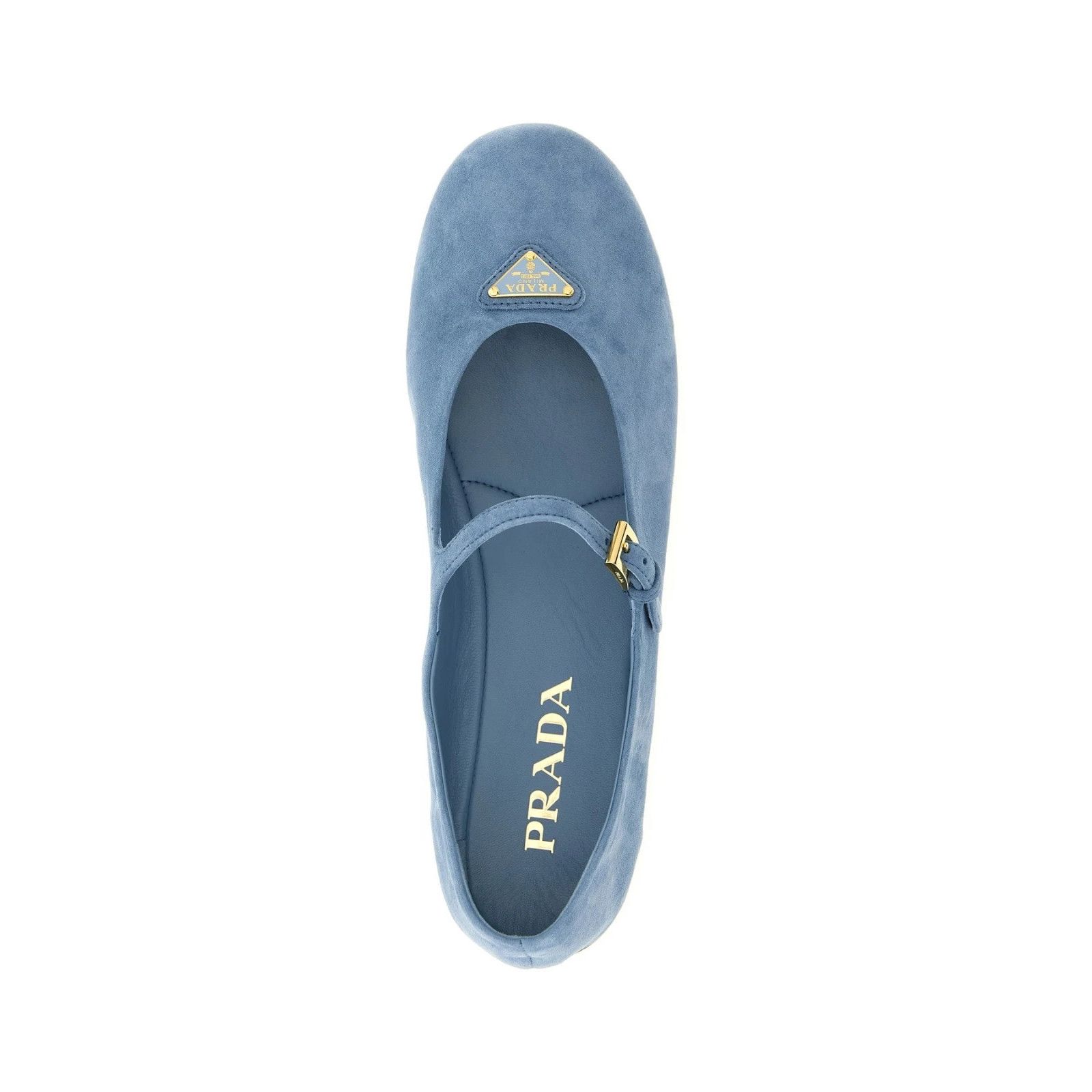 Prada PRADA $1070 Astral Blue Suede Ballerinas New & Authentic (Wo Size US 9 / IT 39 - 4 Thumbnail