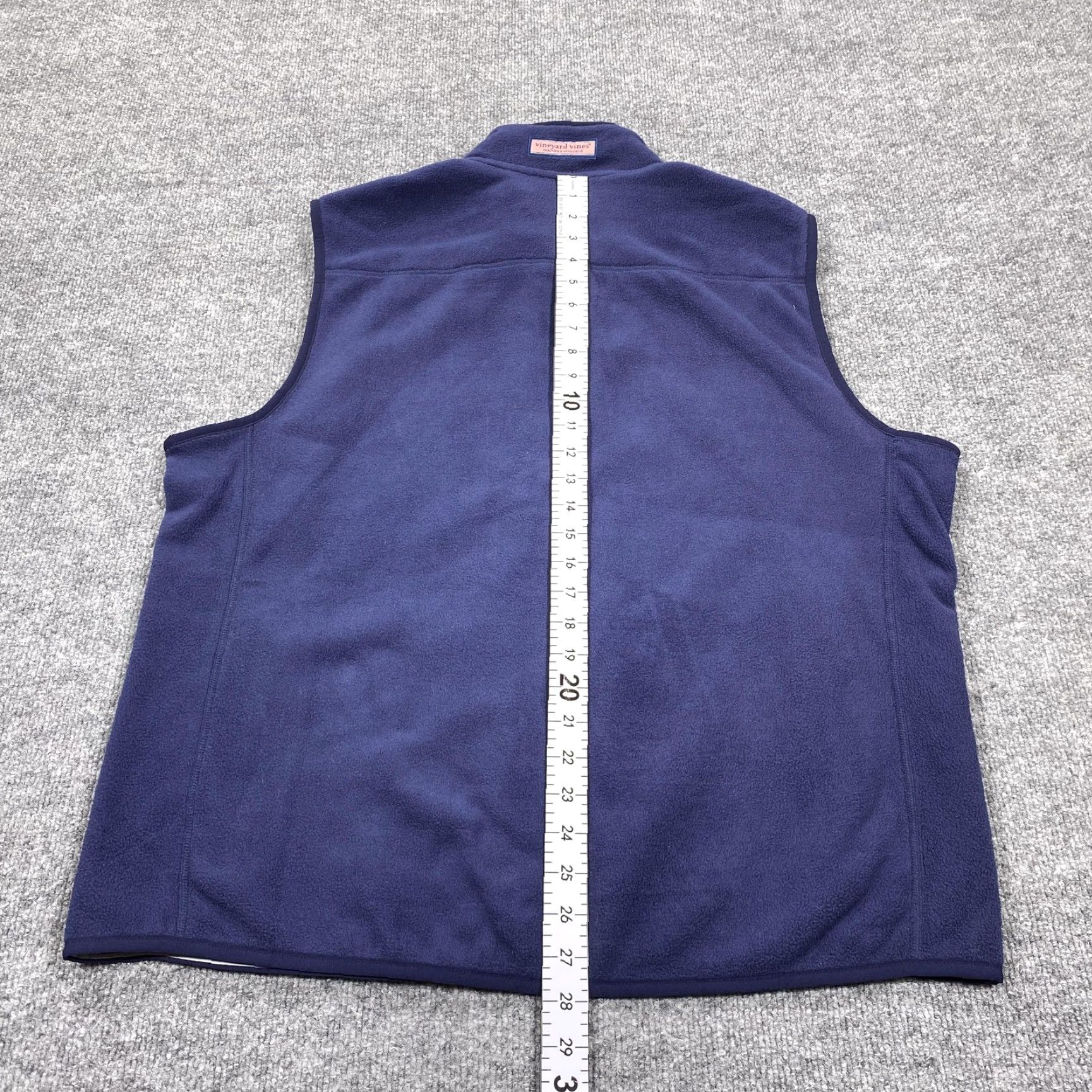 Vineyard Vines Vineyard Vines Sweater Vest Mens Large Blue Full Zip Fleece Mock Neck Logo Size US L / EU 52-54 / 3 - 7 Thumbnail