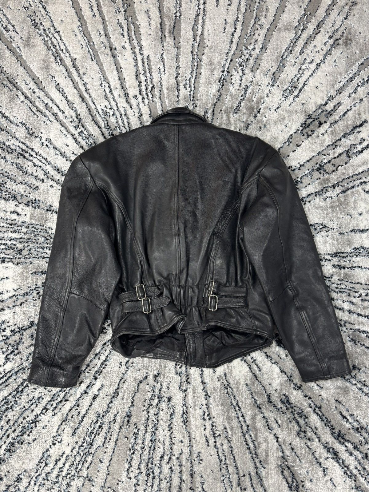 Genuine Leather × Vintage Vintage the genuine leather Ramones biker 90s rock metal Size US L / EU 52-54 / 3 - 6 Thumbnail