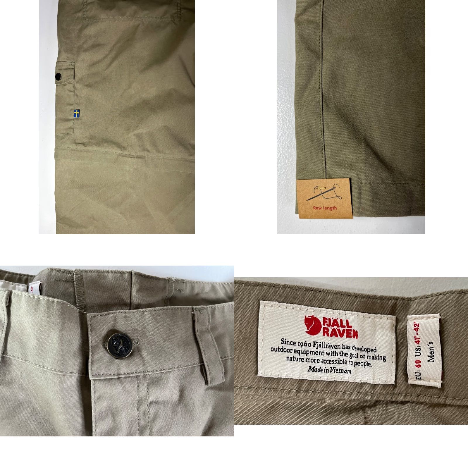 Vintage VINTAGE Fjällräven Men's Karl Zip-Off Trousers G-1000 Regular Fit 41-42 Khaki 82792 Cargo Pockets Zip Off Legs 40 Inseam Jeans? Wait. Size US 41 - 9 Thumbnail