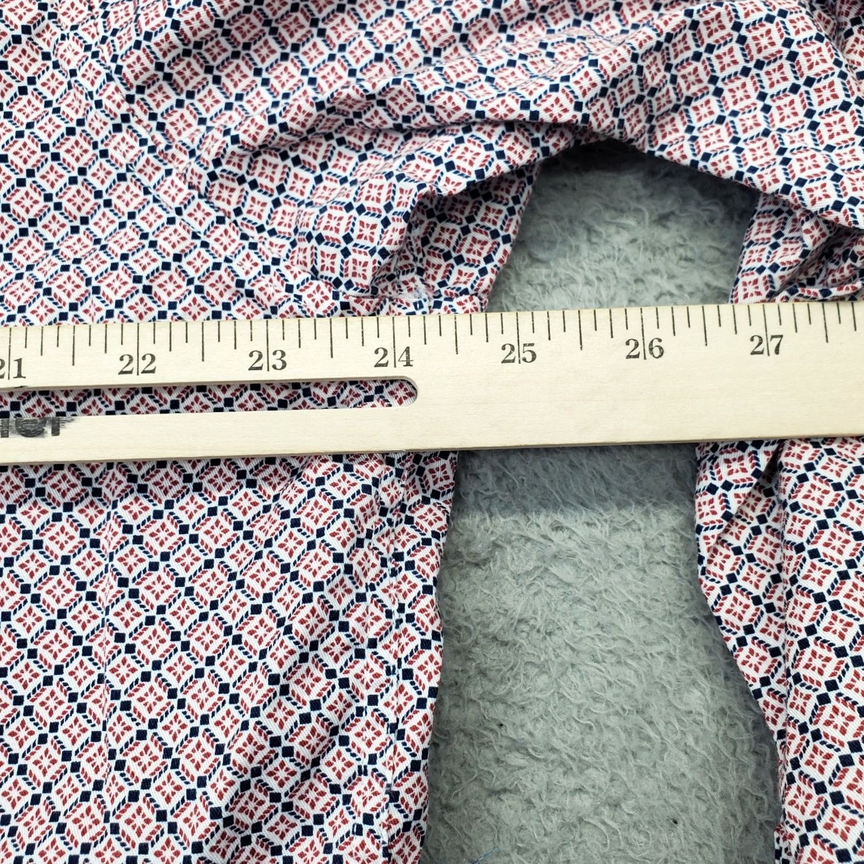 Tasso Elba Tasso Elba Dress Shirt Mens L Multi Geo Print Non-Iron Long Sleeve Button Up Size 42R - 3 Thumbnail