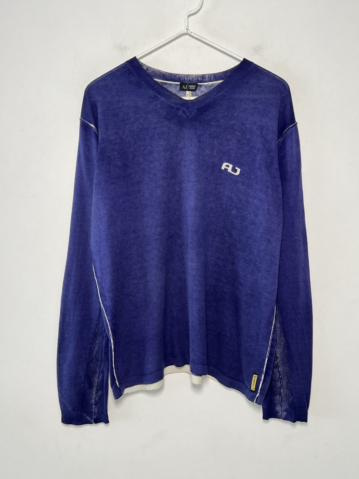 Giorgio Armani Armani Jeans knit in washed-out violet y2k Size US L / EU 52-54 / 3 - 1 Thumbnail