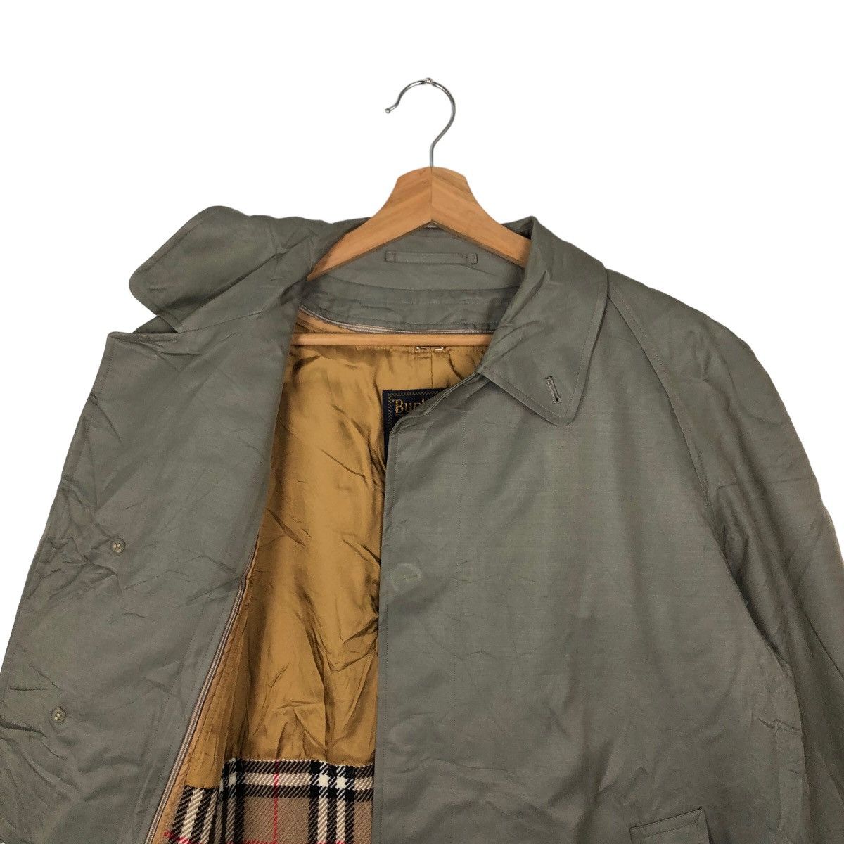 Burberry 🔥VINTAGE BURBERRYS TRENCH LONG COAT NOVA CHECK LINING Size US M / EU 48-50 / 2 - 9 Thumbnail