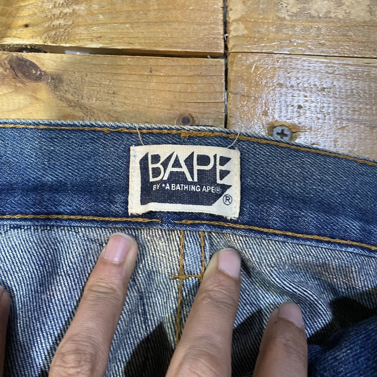 Bape Bape Script Patches Bape Head Denim Jeans Size US 39 - 16 Thumbnail