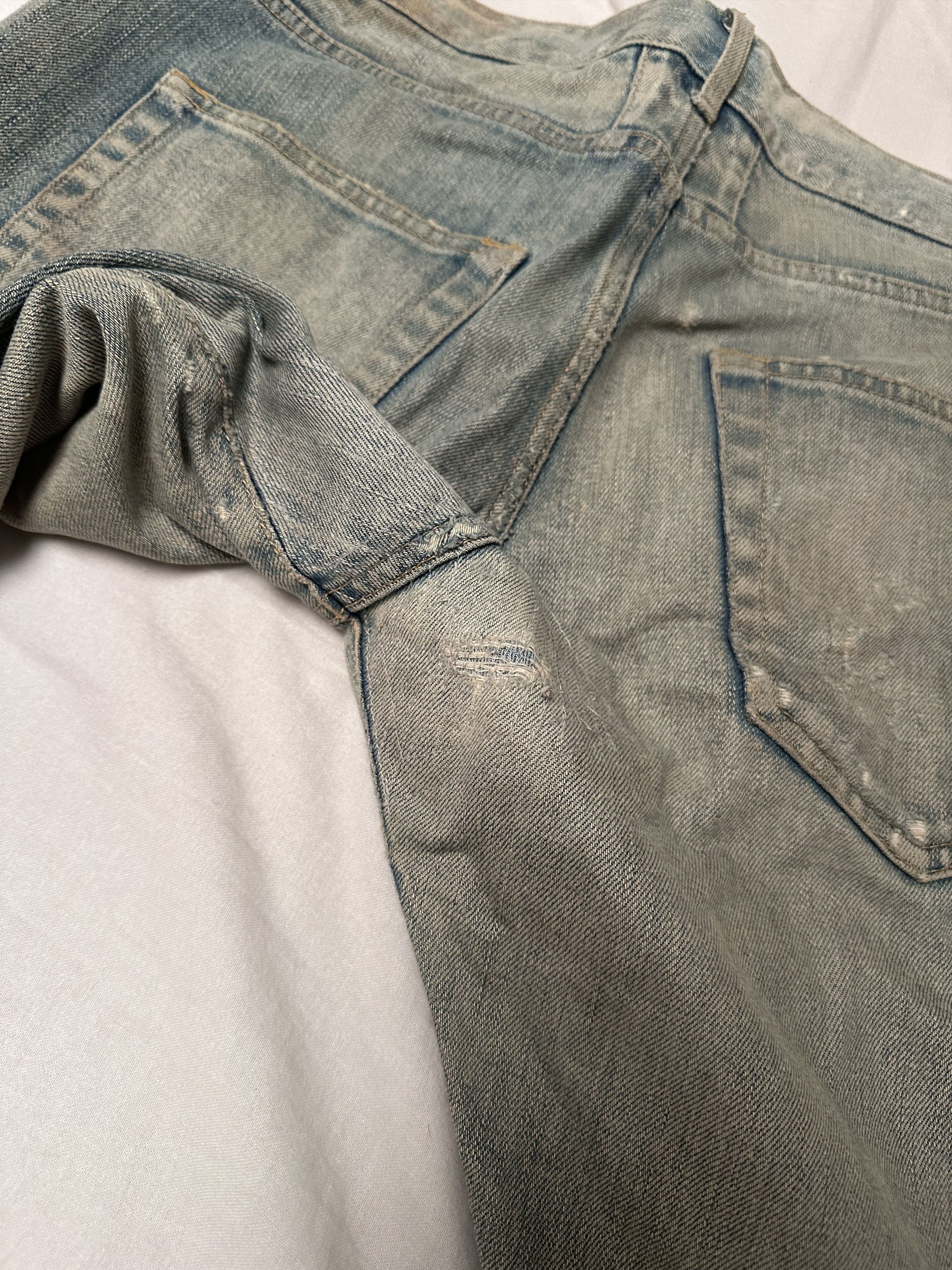 Saint Laurent Paris 2014 YSL SAINT LAURENT Paris Hedi Slimane Crash Denim Jeans Size US 32 / EU 48 - 8 Thumbnail