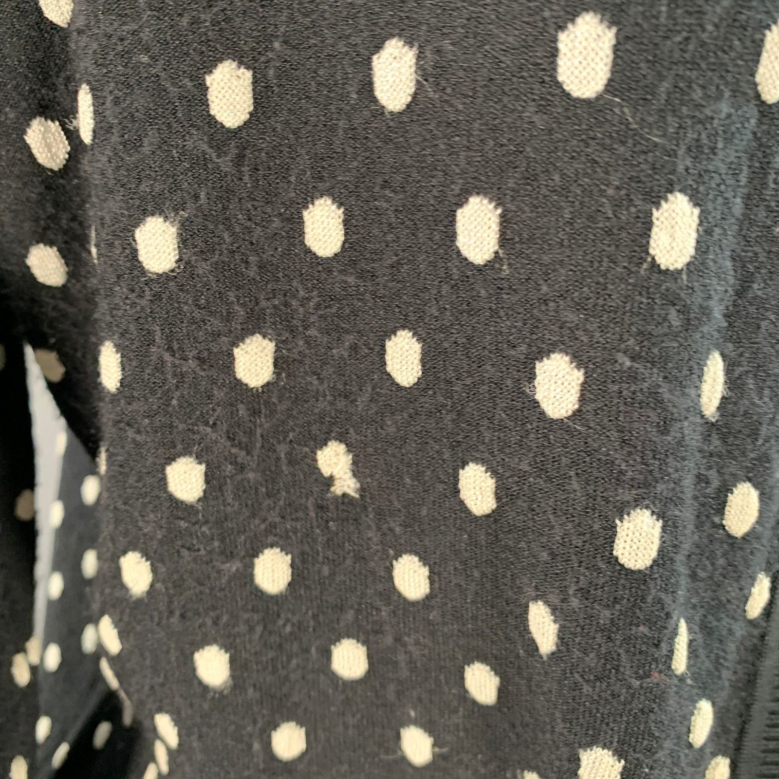 Escada M Black White Viscose Blend Polka Dot 2 Piece Cardigan Set Size M / US 6-8 / IT 42-44 - 9 Thumbnail