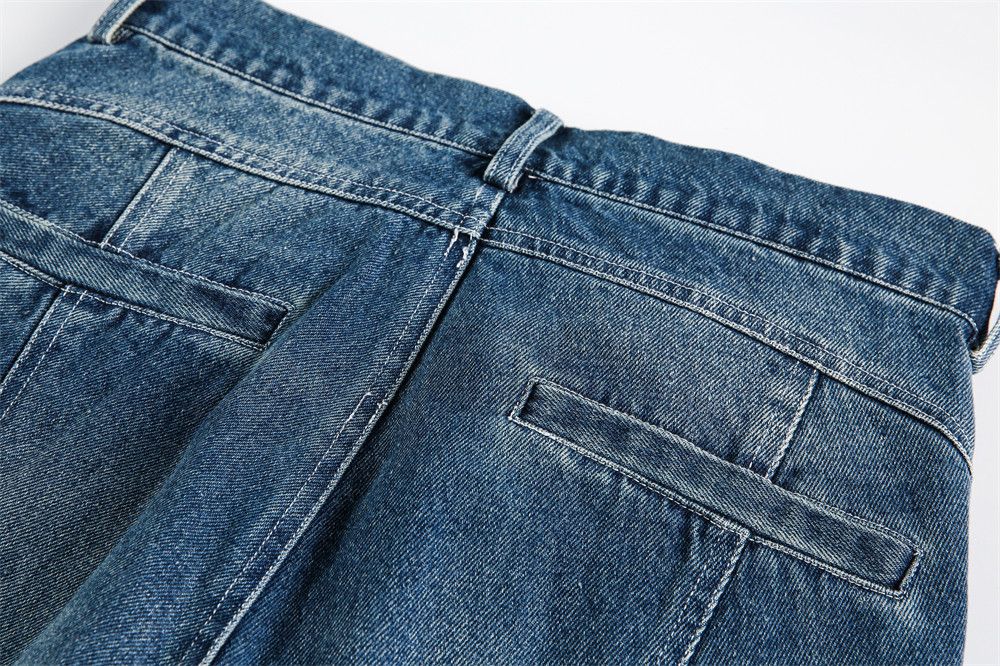 Jean Men's loose wide-leg handsome washed ripped scimitar jeans Size US 32 / EU 48 - 5 Thumbnail