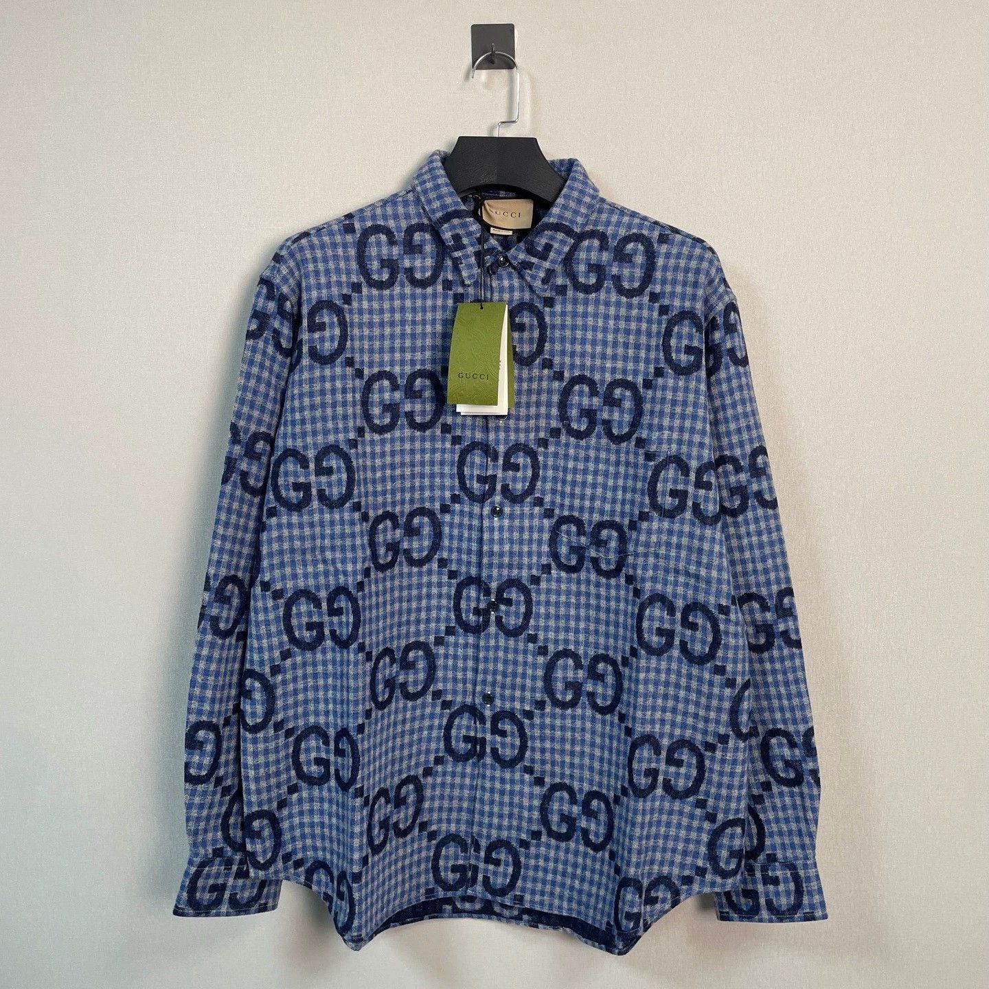 Gucci gucci double g check patterned shirt jacket Size US L / EU 52-54 / 3 - 1 Thumbnail