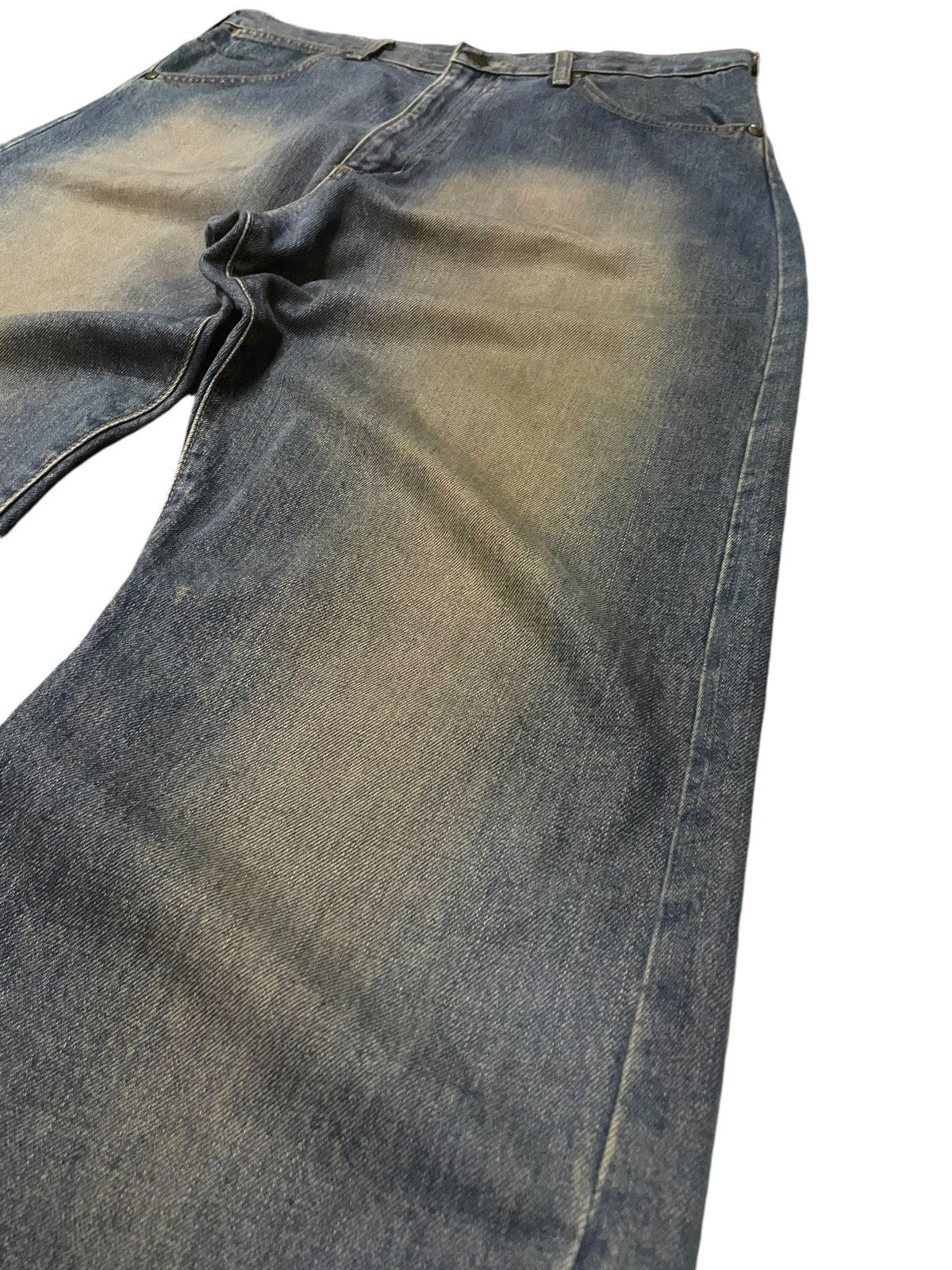 Hysteric Glamour × Japanese Brand × Wrangler Vintage Wrangler Blue Bell Mud Wash Selvedge Loose Jeans Size US 34 / EU 50 - 8 Thumbnail