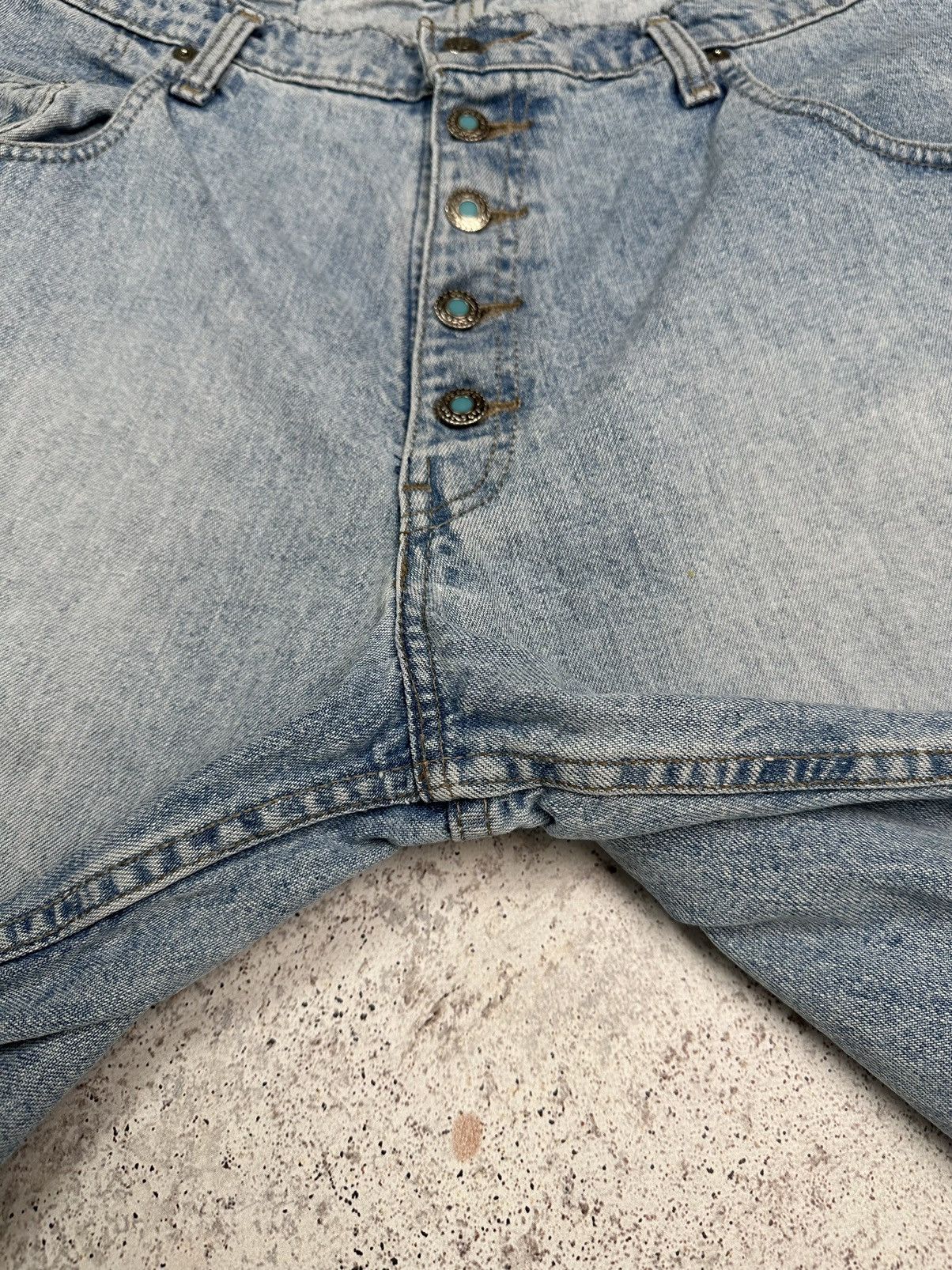Levi's × Vintage Vintage 90’s Levi’s Black Tab Denim Shorts (38) Men long fit Size US 38 / EU 54 - 8 Thumbnail