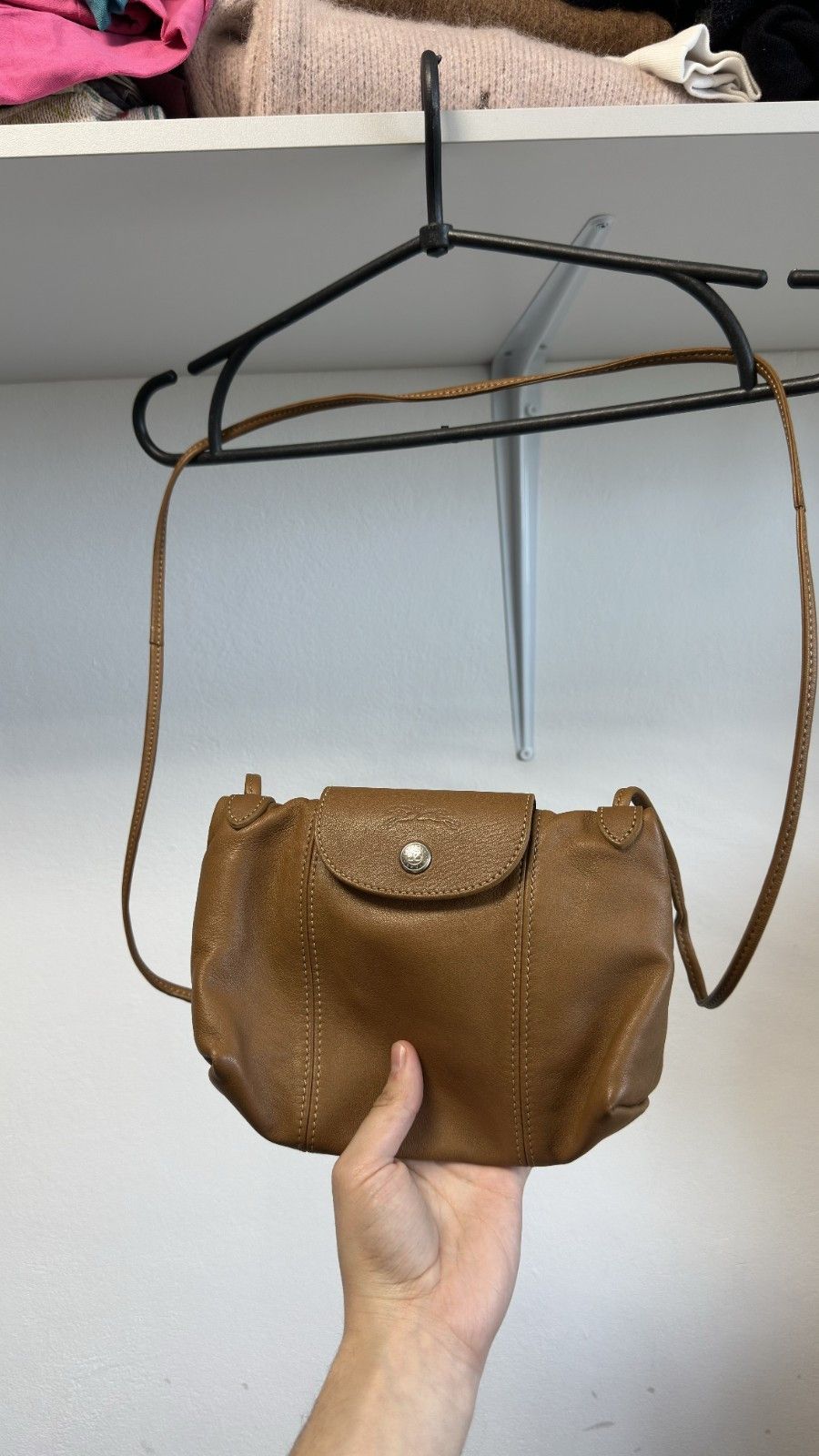 Longchamp Longchamp Women's Mini Crossbody Depose Brown Leather Bag Size ONE SIZE - 1 Thumbnail
