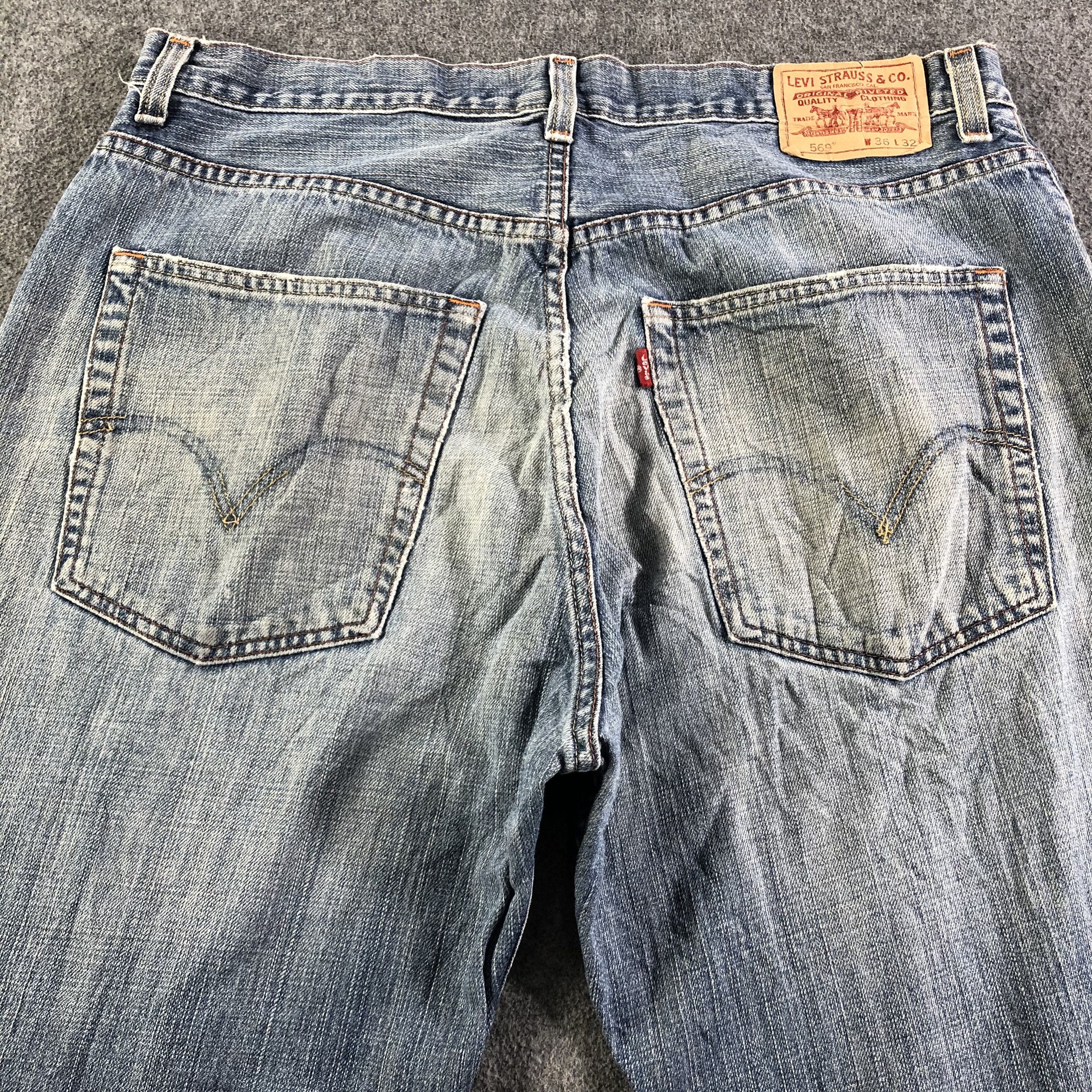 Levi's Vintage Blue Wash Levis 569 Jeans-J3144 Size US 38 / EU 54 - 4 Thumbnail