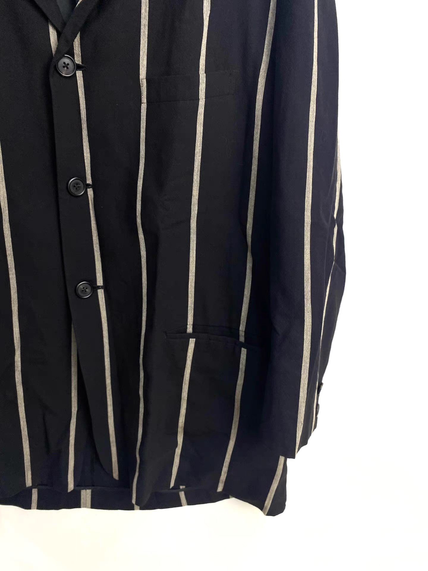 Yohji Yamamoto yohji yamamoto y's for man Striped Wool Jacket K20 Size US M / EU 48-50 / 2 - 3 Thumbnail