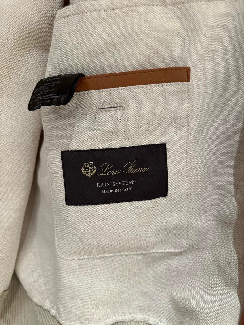 Loro Piana LORO PIANA Men's waterproof collar jacket 100% linen Size US M / EU 48-50 / 2 - 7 Thumbnail