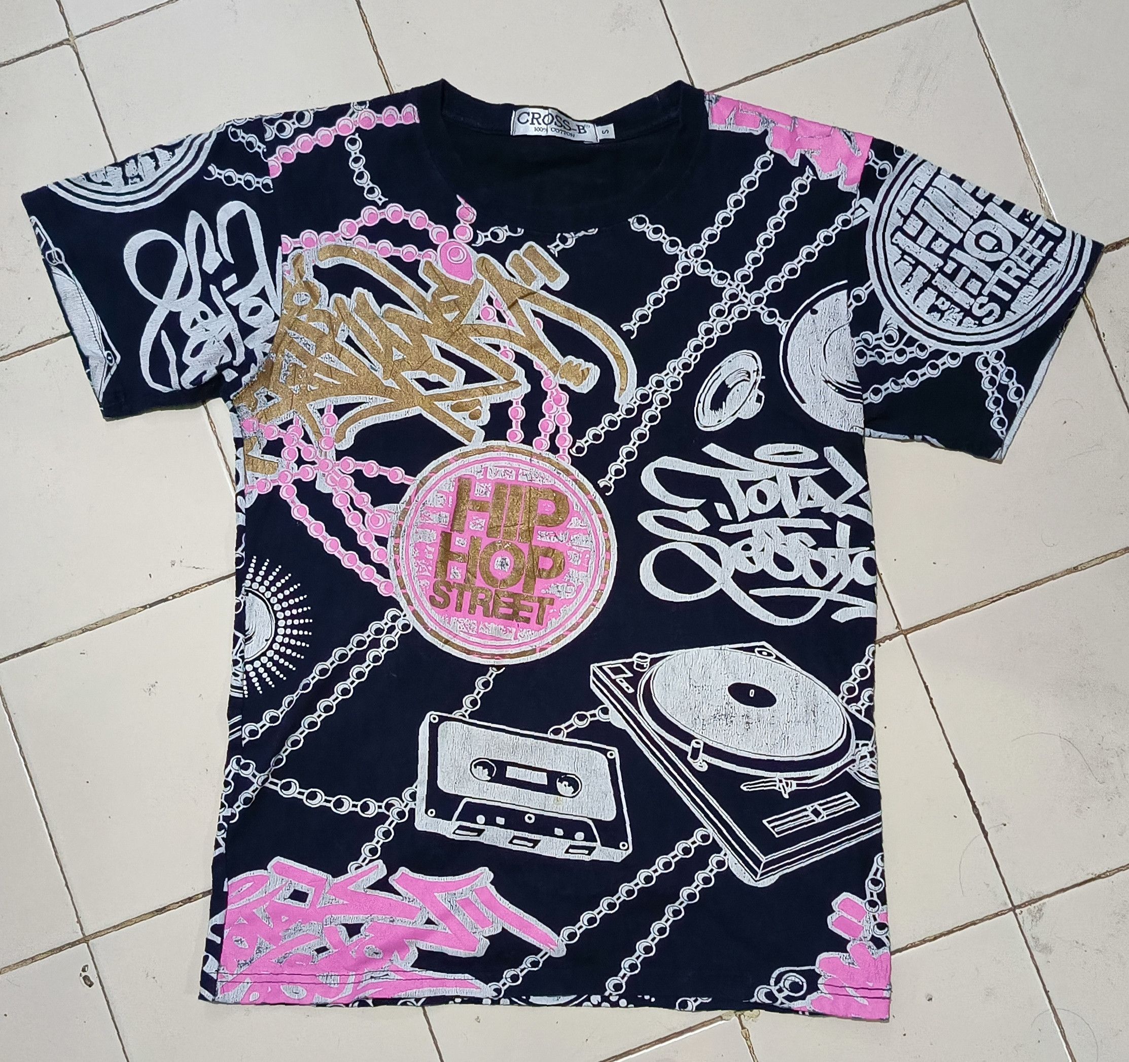 Vintage Hip Hop Street Tee by Cross - B Size US S / EU 44-46 / 1 - 1 Thumbnail