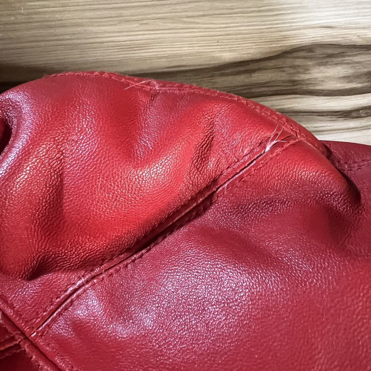 Supreme Supreme FW05 Leather Down Puffer Jacket Red Fur Trim Vintage Size US M / EU 48-50 / 2 - 21 Thumbnail