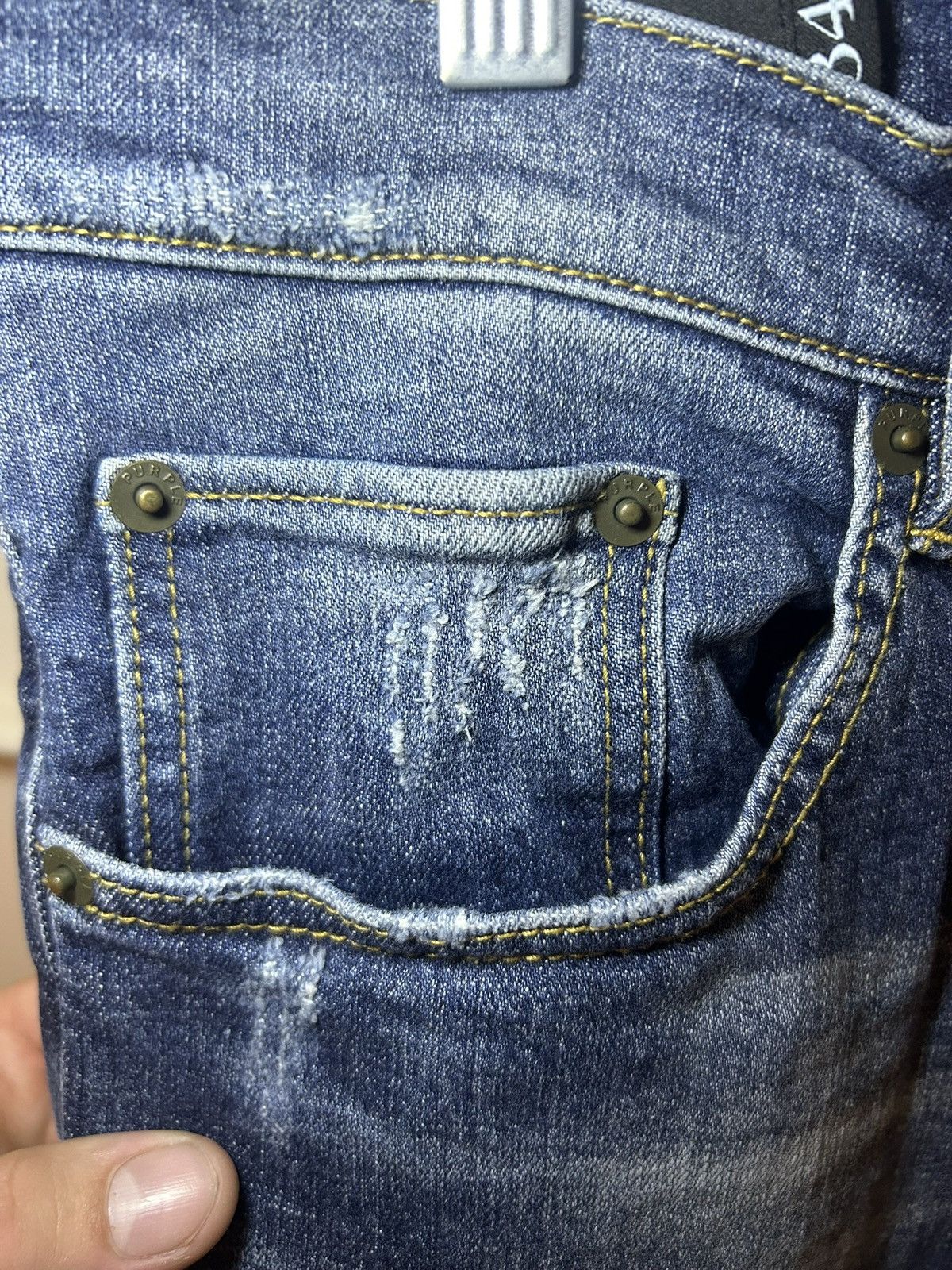 Purple Vintage Purple faded blue jeans Size US 34 / EU 50 - 12 Thumbnail