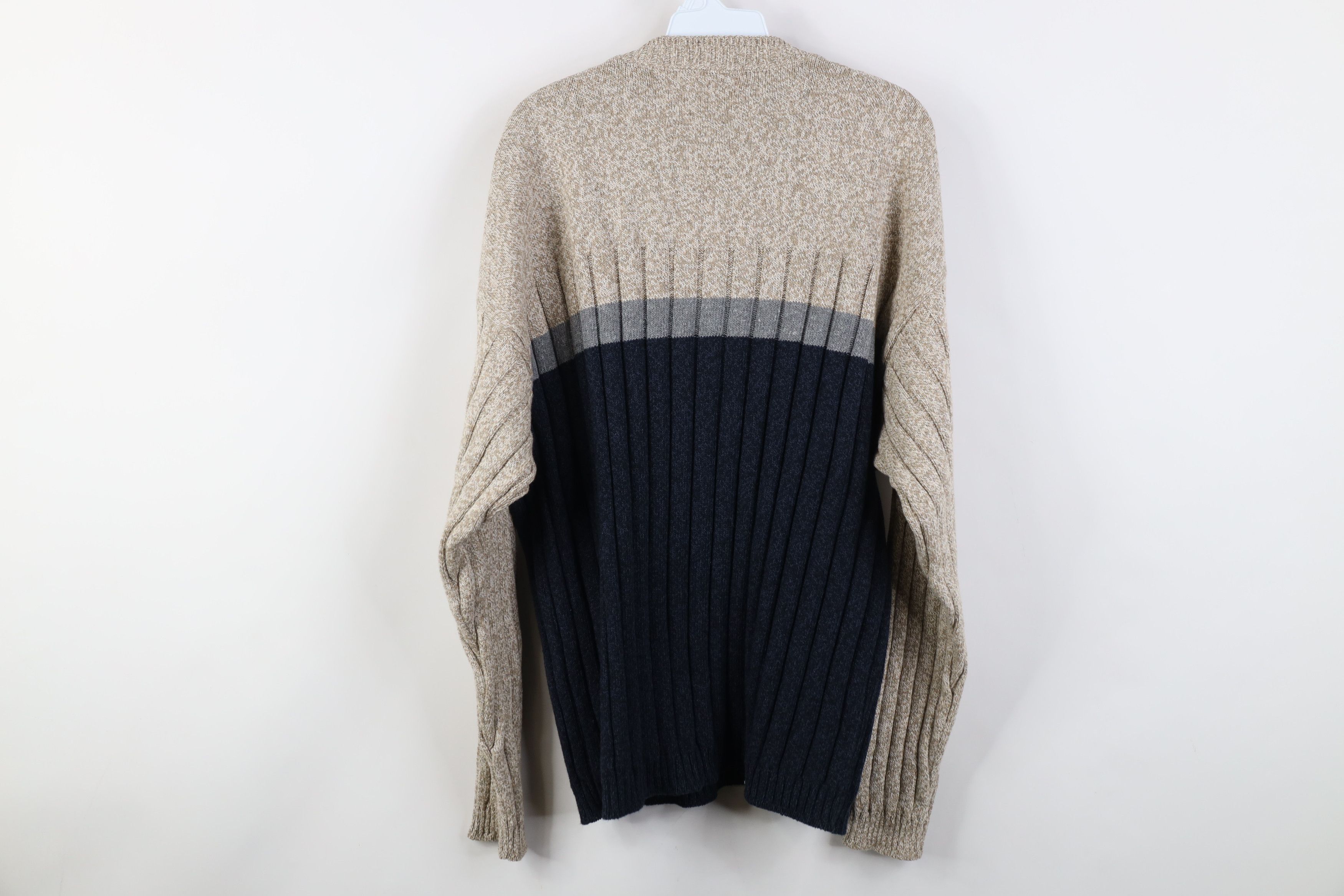 Vintage Vintage 90s Streetwear Ribbed Knit Crewneck Sweater USA Size US XL / EU 56 / 4 - 8 Thumbnail