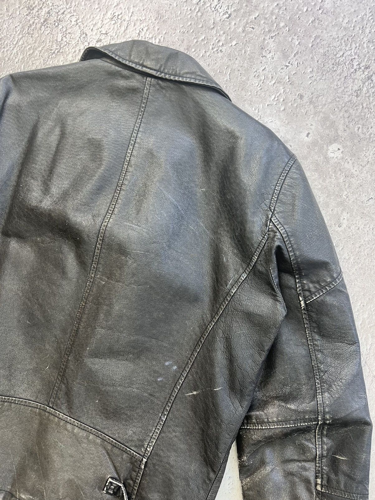 Japanese Brand ARCHIVE CROPPED LEATHER biker JACKET MARGIELA STYLE Size US M / EU 48-50 / 2 - 11 Thumbnail