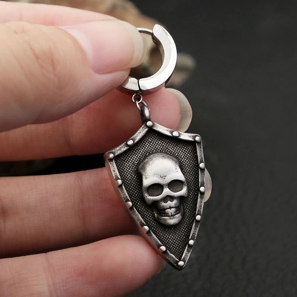 Japanese Brand × Vintage Black Skull Earrings Size ONE SIZE - 4 Thumbnail