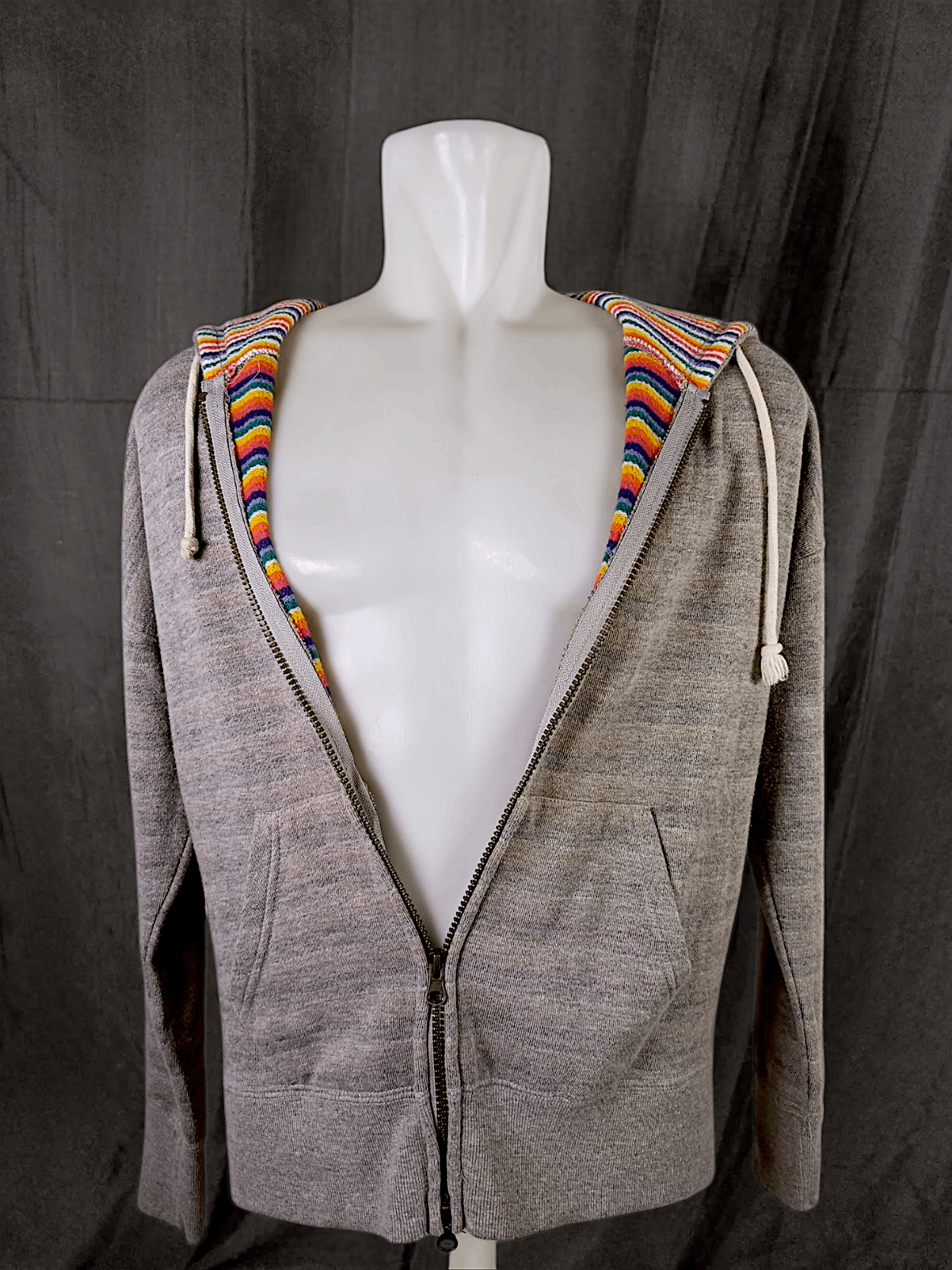 If Six Was Nine × Japanese Brand Vintage & Relax UNDER WRAPS Striped Rainbow Zipper Hoodie Size US M / EU 48-50 / 2 - 3 Thumbnail
