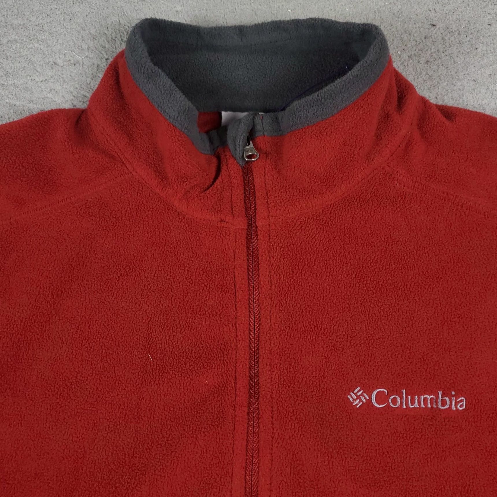 Vintage Columbia Sweater Mens Large Red Fleece 1/4 Zip Pullover Size US L / EU 52-54 / 3 - 3 Thumbnail
