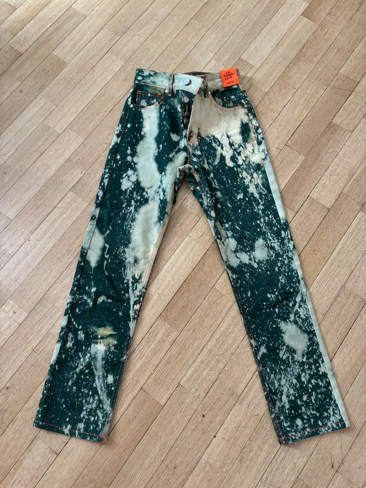 Sterling Ruby Woman’s hand bleached jeans Size 25" / US 0 / IT 36 - 1 Thumbnail