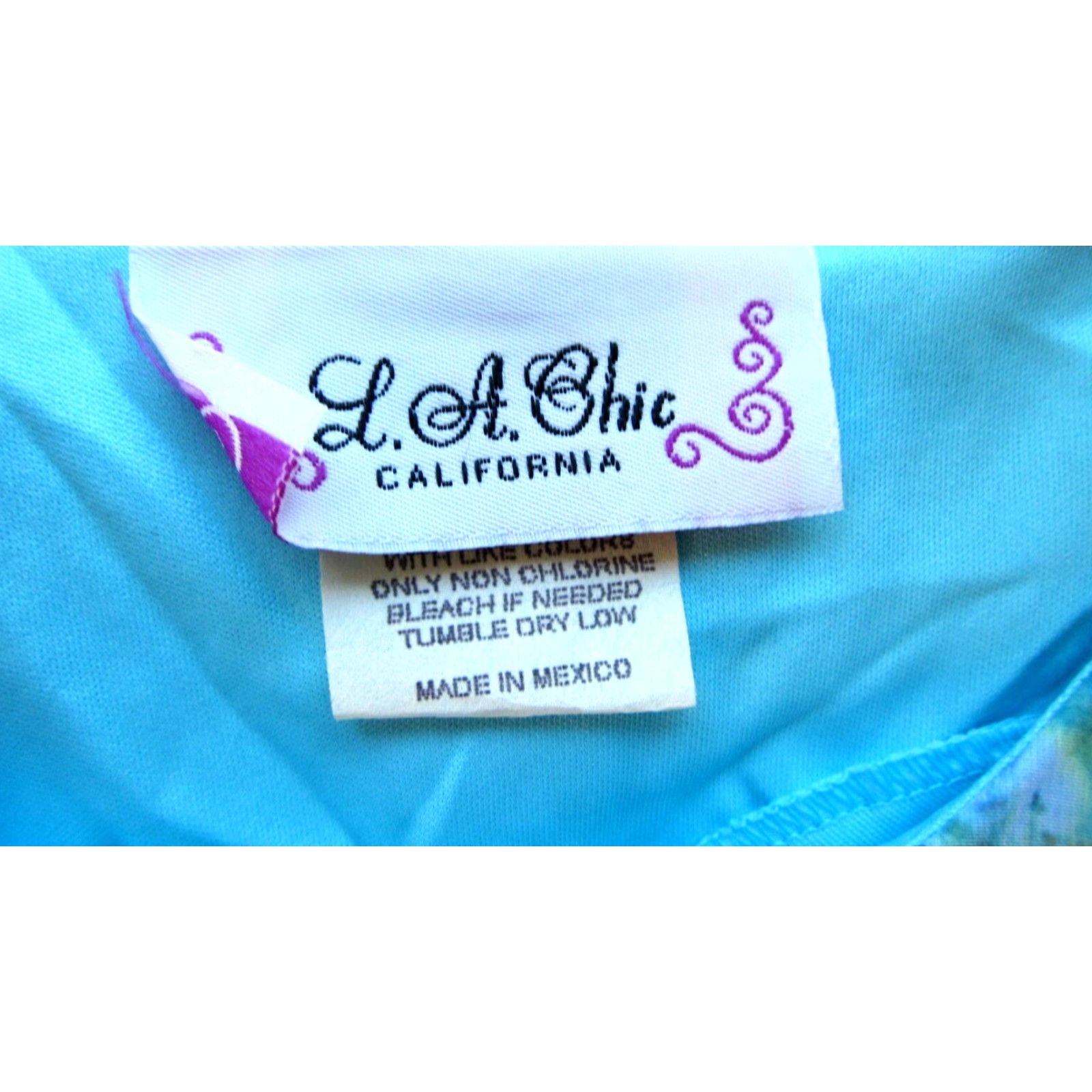 Vintage VINTAGE L. A. Chic California Floral Midi Tank Sun Dress Small Blue Green Orange Dress Size S / US 4 / IT 40 - 3 Thumbnail