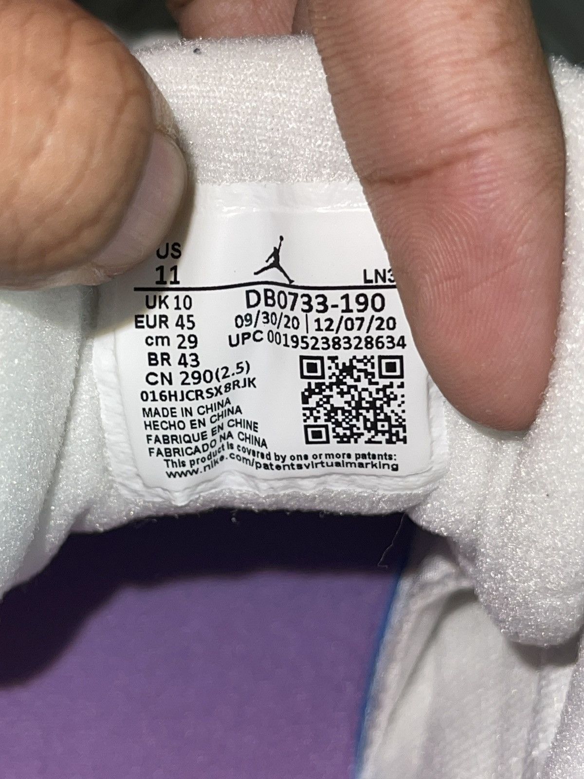 Jordan Brand × Nike Jordan 12 Low Retro "Easter" 2020 Size US 11 / EU 44 - 8 Thumbnail