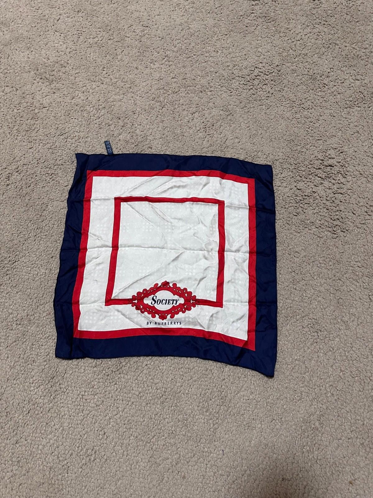 Burberry Vintage Society Burberrys Silk Neckerchief Neck Scarf 17.5 Size ONE SIZE - 1 Thumbnail