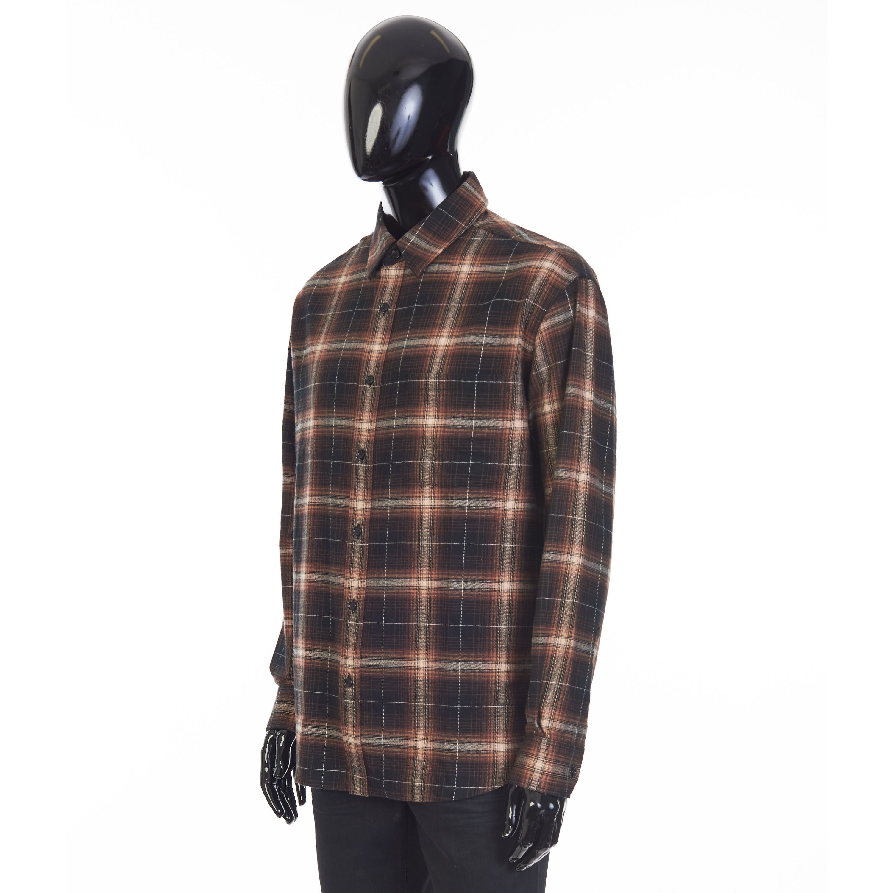 Celine Oversized Lumberjack Shirt In Cotton Checks Size 41 Size US L / EU 52-54 / 3 - 2 Thumbnail