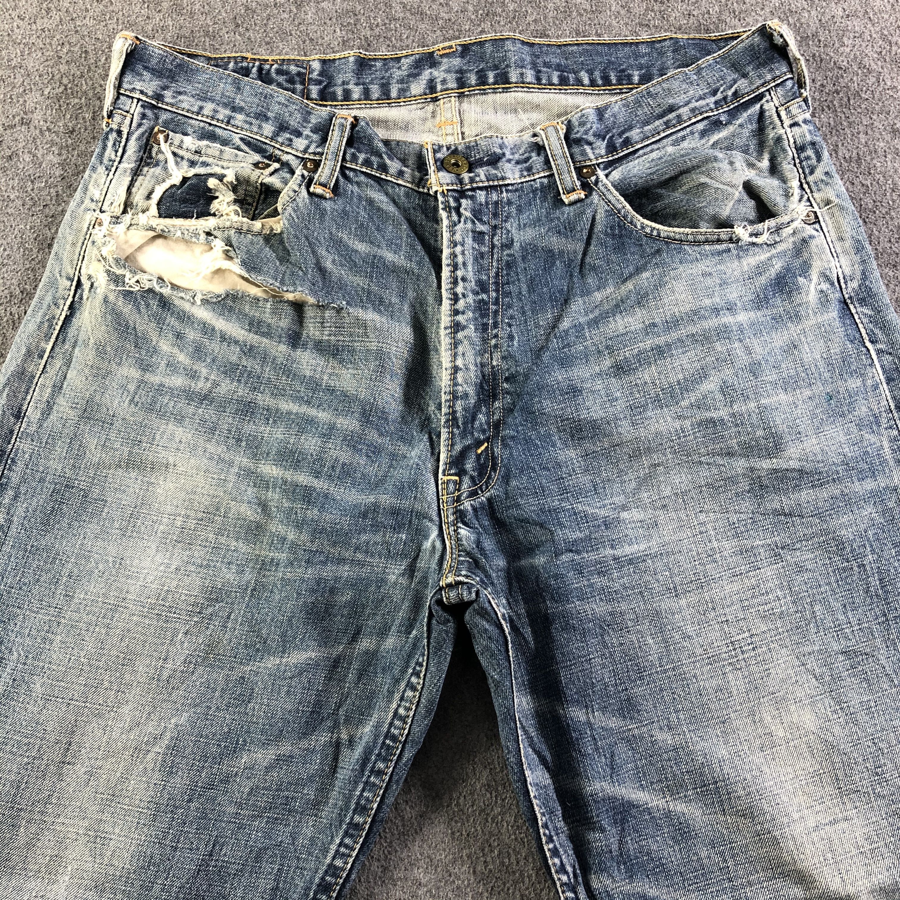 Levi's Vintage Blue Wash Levis 503 Jeans-J3862 Size US 35 - 3 Thumbnail