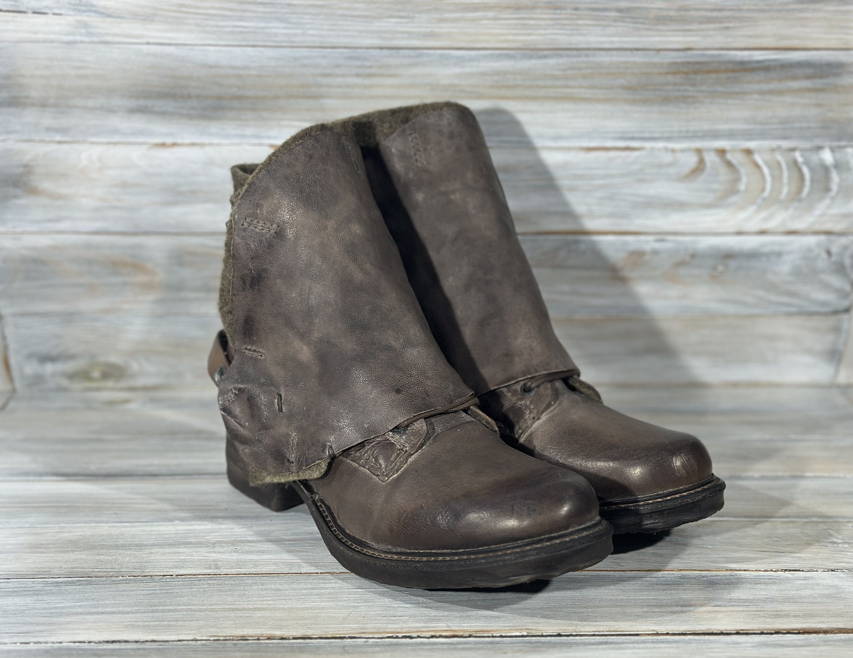 A.S.98 A.S.98 Lace Up Zip Leather Boots Made In Italy Luxury Brand Size US 9 / IT 39 - 2 Thumbnail