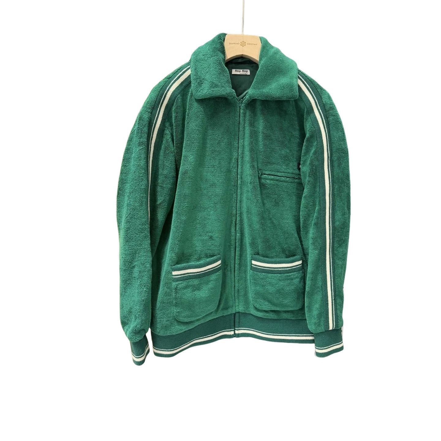 Miu Miu Miu Miu Terry Track Jacket Size 36 Size XS / US 0-2 / IT 36-38 - 1 Thumbnail