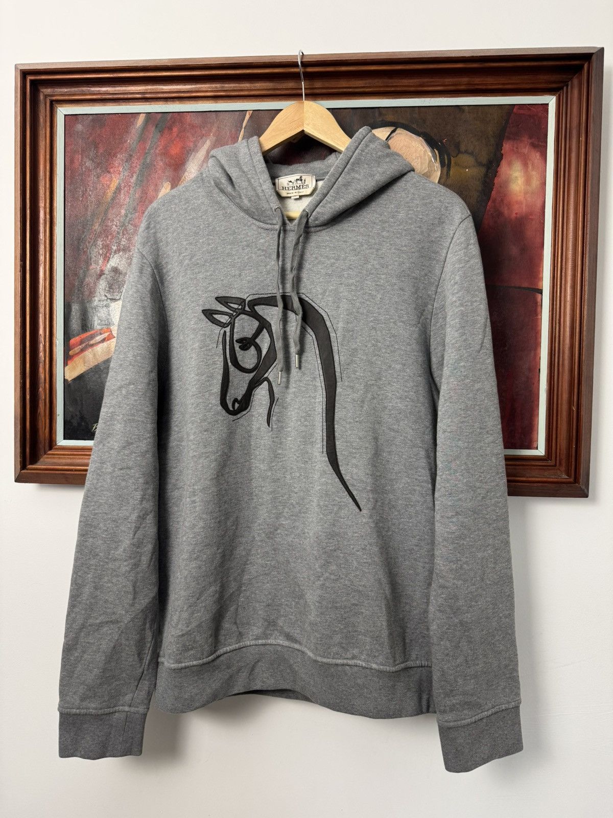 Hermes Hermes Leather Horse Patch Hoodie Rare High End Luxury Size US L / EU 52-54 / 3 - 1 Thumbnail