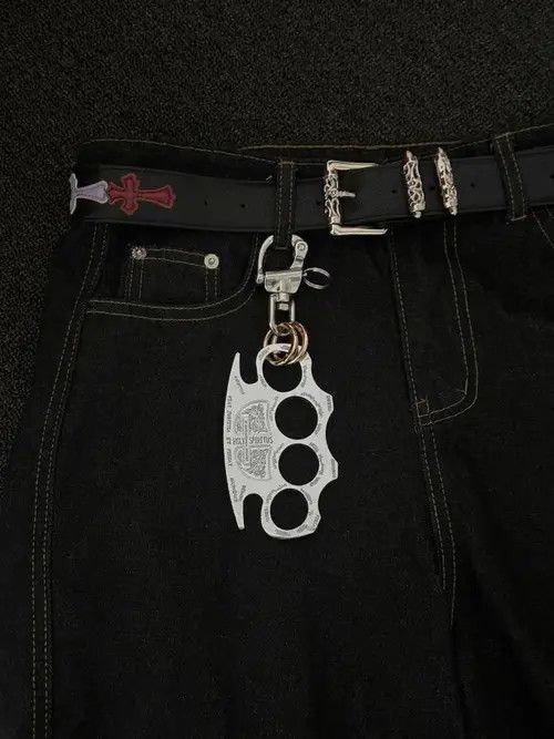 Jewelry 356Finger with tiger Keychain, y2k Keychain Size ONE SIZE - 6 Thumbnail