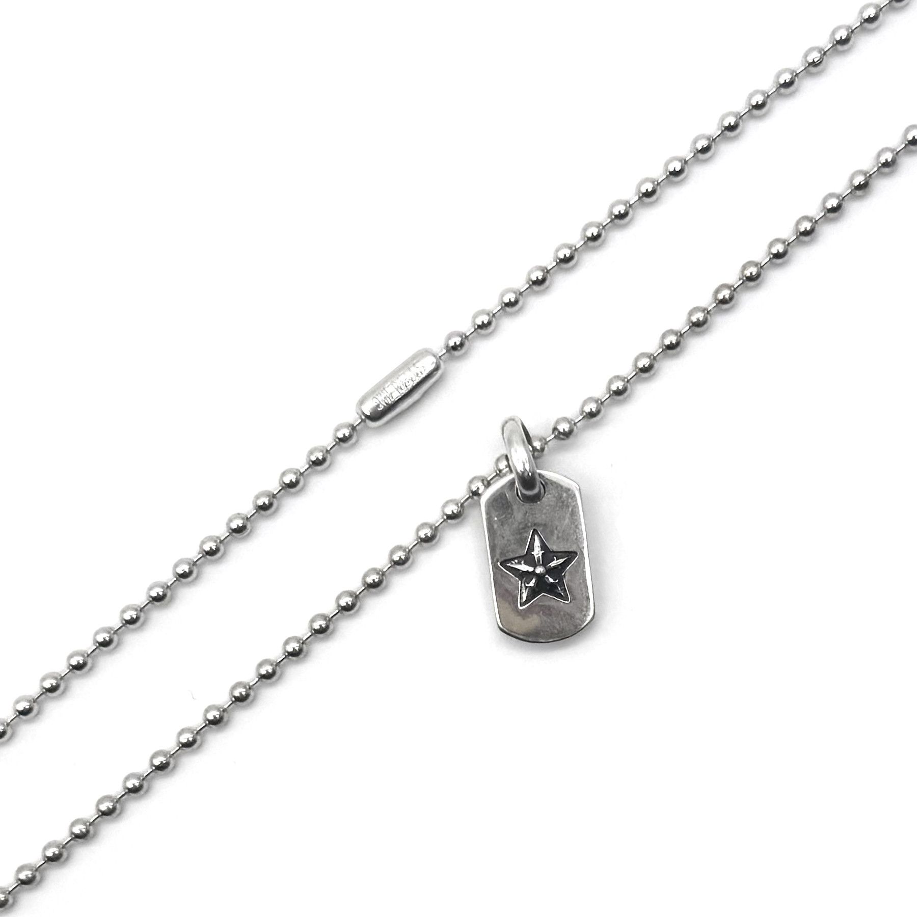 Chrome Hearts Chrome Hearts Silver Tiny Star Dog Tag Necklace Size ONE SIZE - 5 Thumbnail