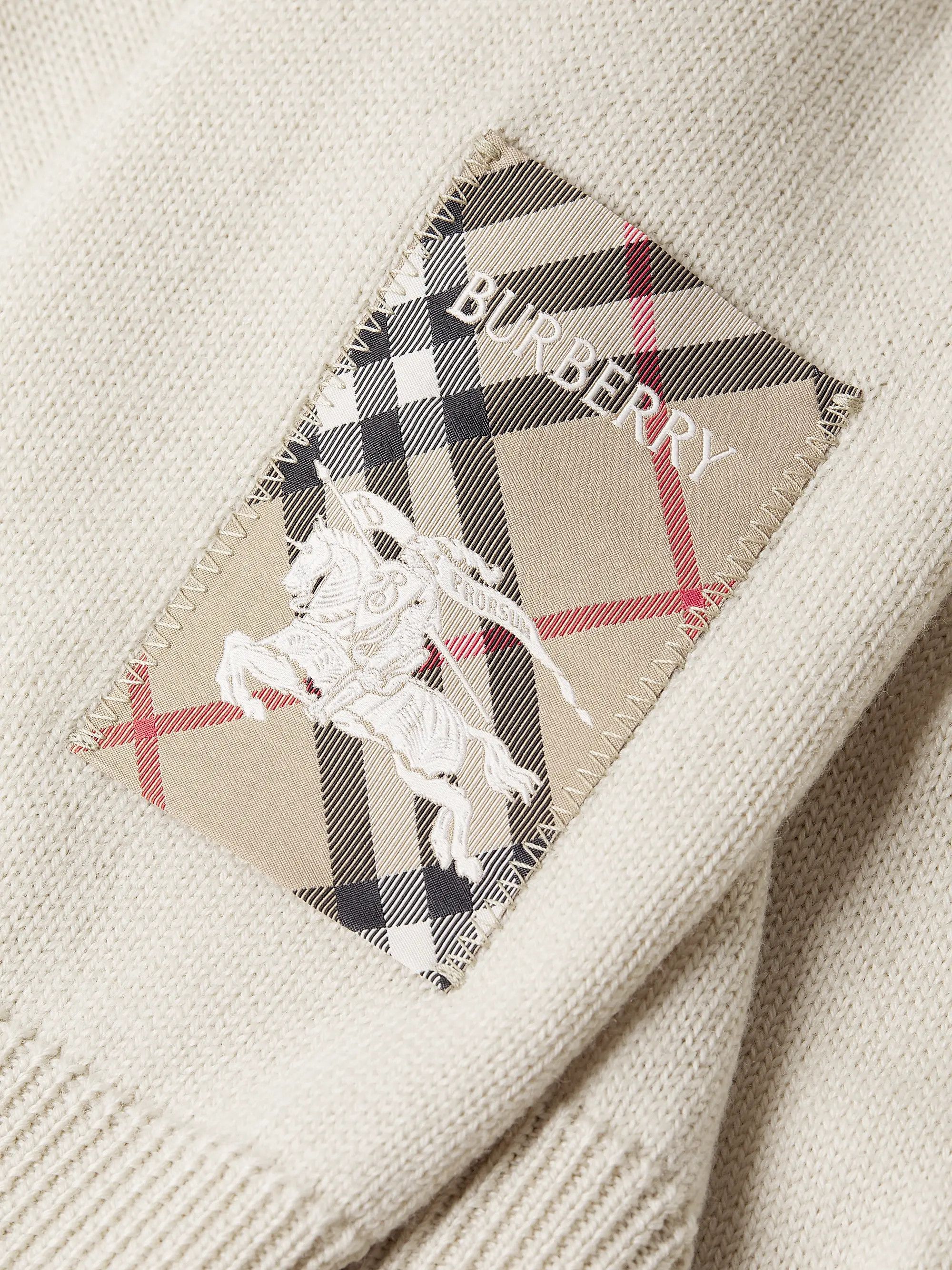 Burberry os11x1225 Dup / Check Label Wool Sweater in Beige Size US S / EU 44-46 / 1 - 7 Thumbnail