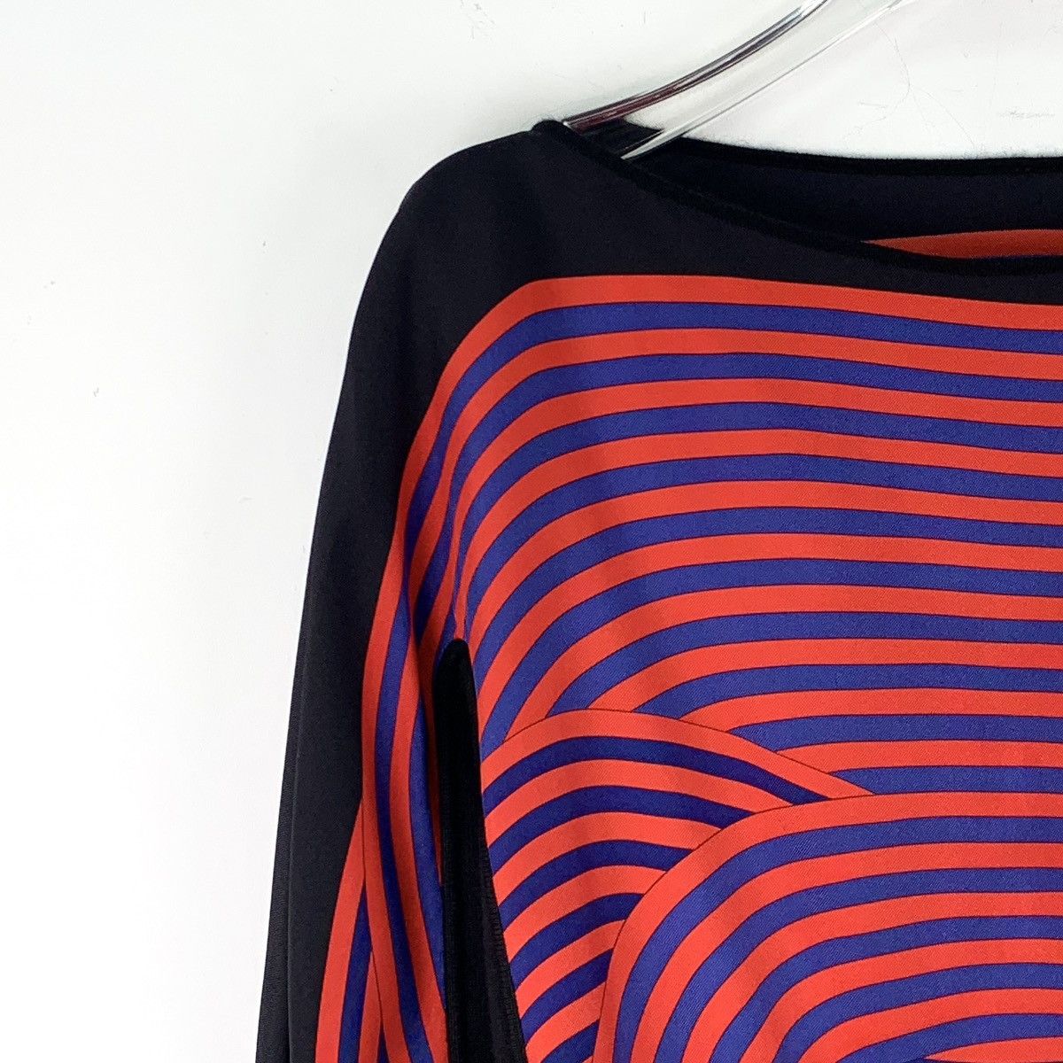 Burberry Hermes Off-the-Shoulder Striped Cashmere Knit Sweater K26WX Size S / US 4 / IT 40 - 3 Thumbnail
