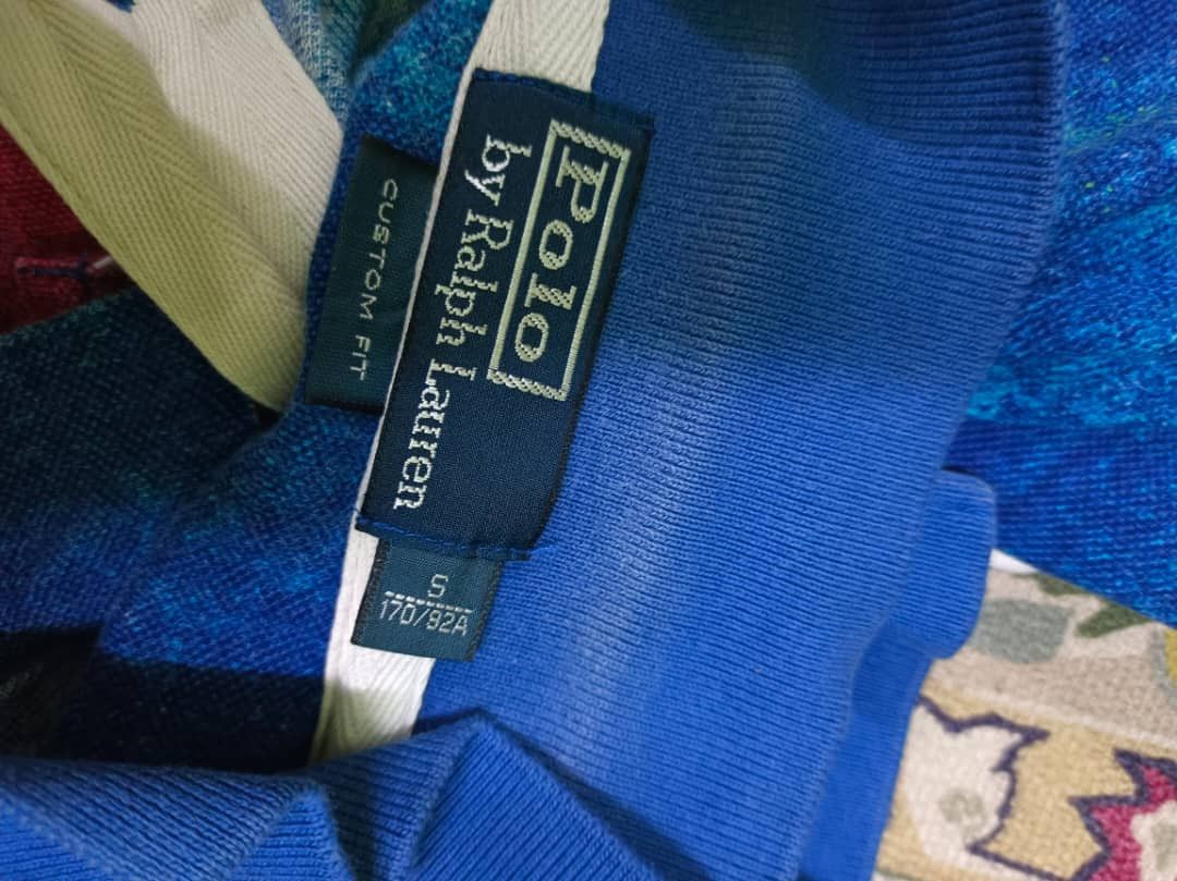 Polo Ralph Lauren × Vintage Vtg Painted Polo Ralph Lauren Custom Fit Big Pony Polo Tee Size US S / EU 44-46 / 1 - 6 Thumbnail