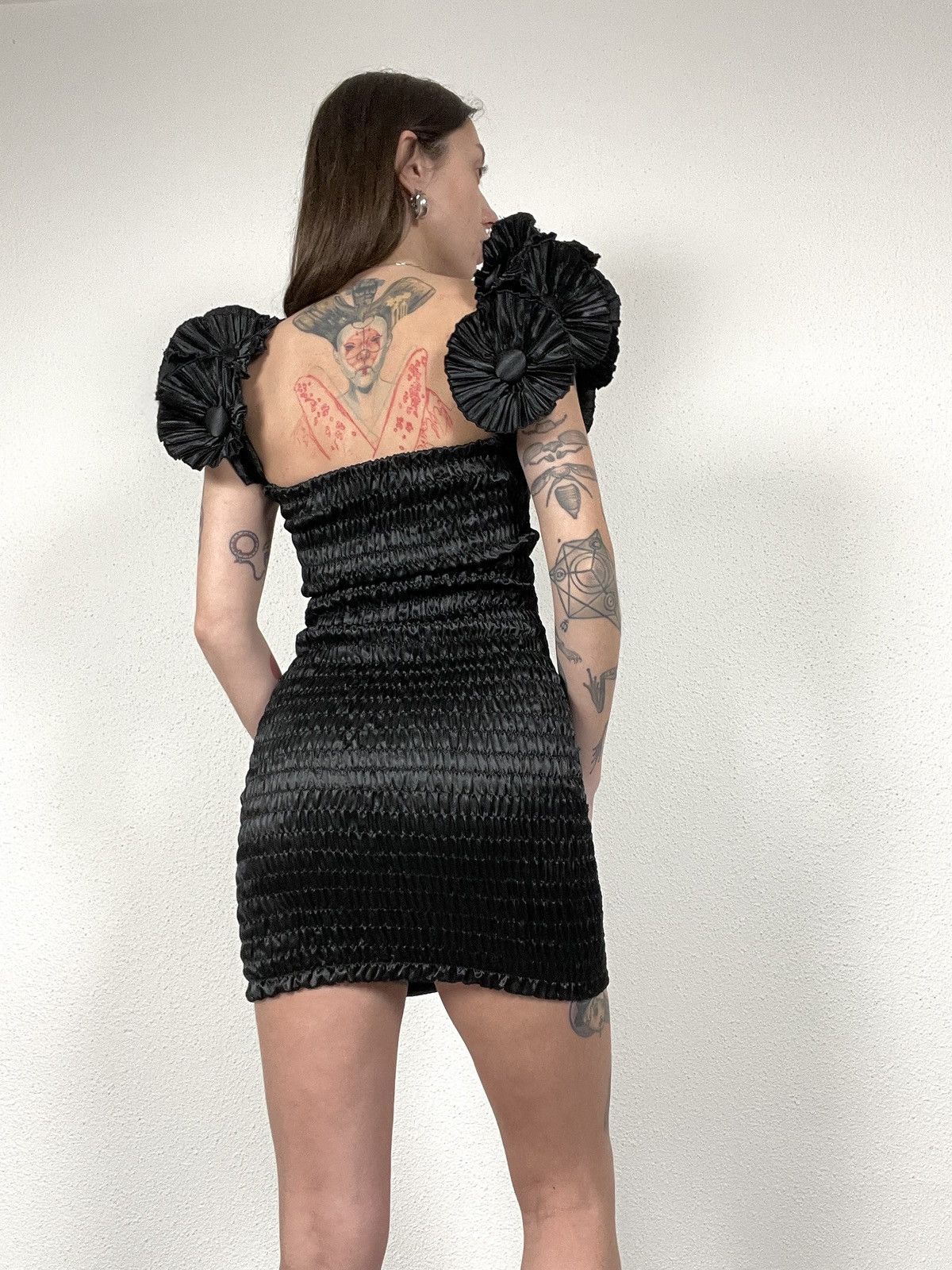 Vintage Vintage 90s black mini dress Size XS / US 0-2 / IT 36-38 - 2 Thumbnail