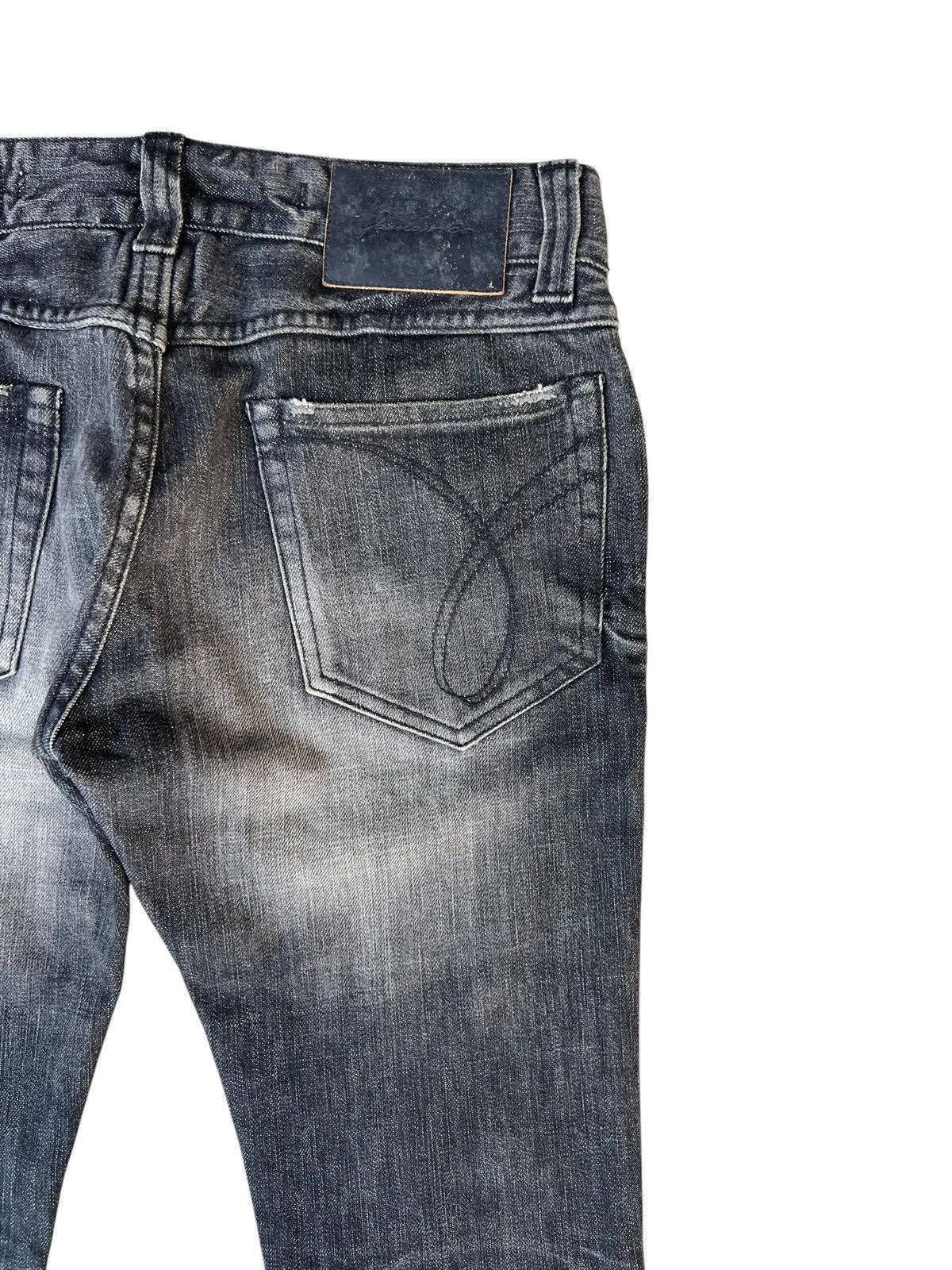 Shellac Jama Rico Japan Faded Distressed Ankle Zipper Denim Jeans Size US 29 - 17 Thumbnail