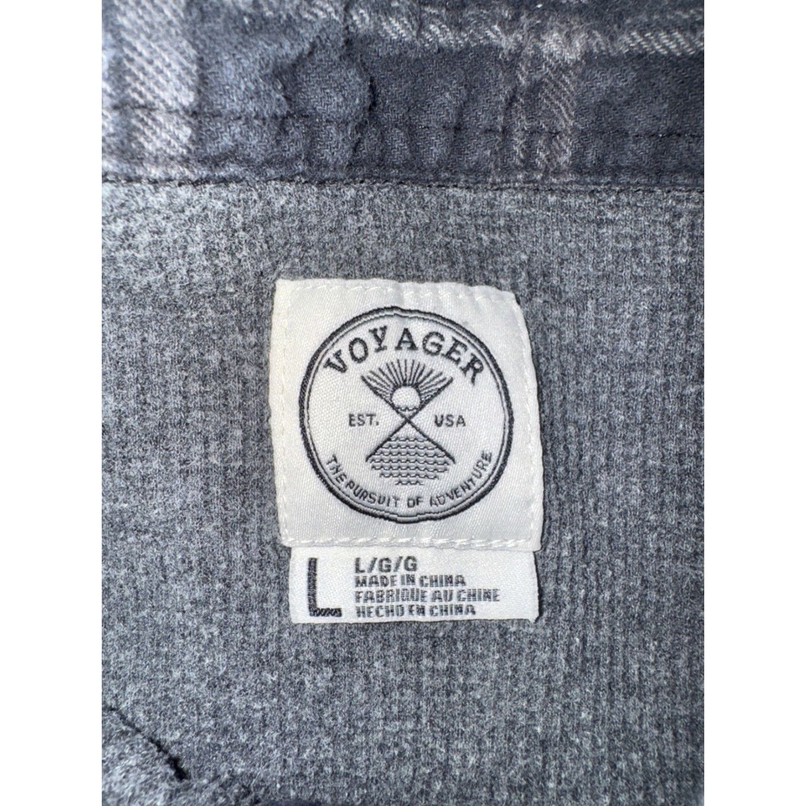 Vintage Vikt Voyager Thermal Lined Flannel Shirt Black Gray Plaid Heavyweight USA Made Large Shirt Mens Regular Size L Size US L / EU 52-54 / 3 - 5 Thumbnail