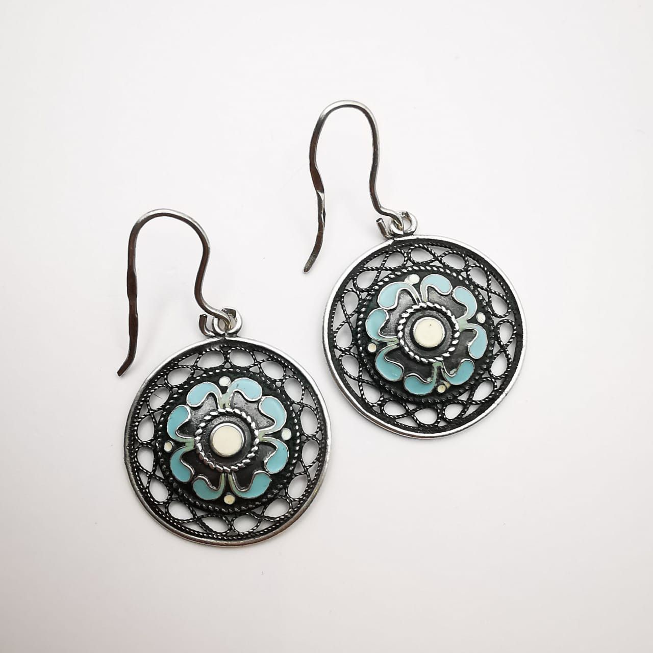 Sterling Silver Vintage Earrings"Ornament Protection"916Sterling Silver Size ONE SIZE - 1 Thumbnail