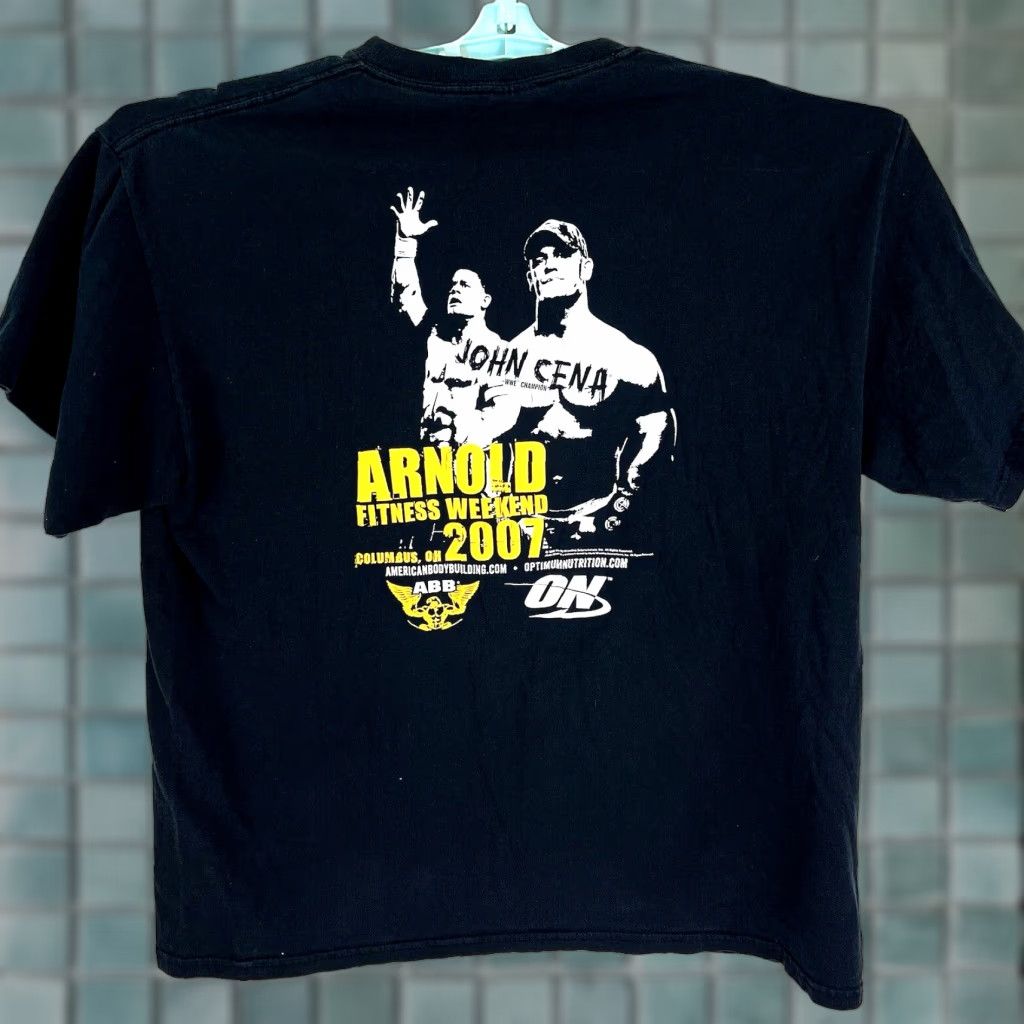 Gildan VINTAGE Arnold Fitness Weekend 2007 WWE Event John Cena OH T-Shirt Mens XL Black Rare Size US XL / EU 56 / 4 - 1 Thumbnail