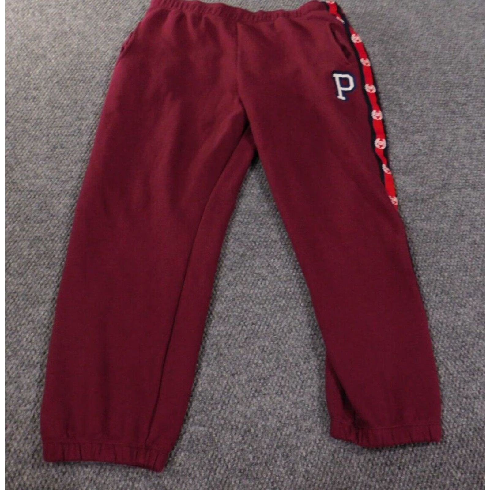 Victoria's Secret Victoria’s Secret Pink Sweatpants Womens M Red Love Logo Stretch Size 24" / US 00 / IT 34 - 2 Thumbnail