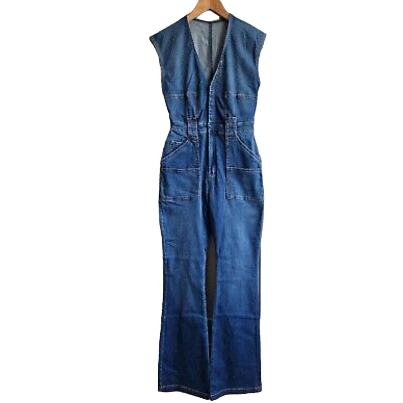 Free People New Free People WTF CRVY Hyde Park Jumpsuit $158 SIZE 6 Size 28" / US 6 / IT 42 - 4 Thumbnail