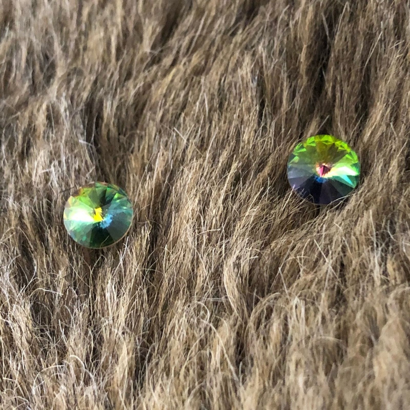Jewelry Talbots Faceted Rainbow Prism Rivoli Clip Earrings, Women's