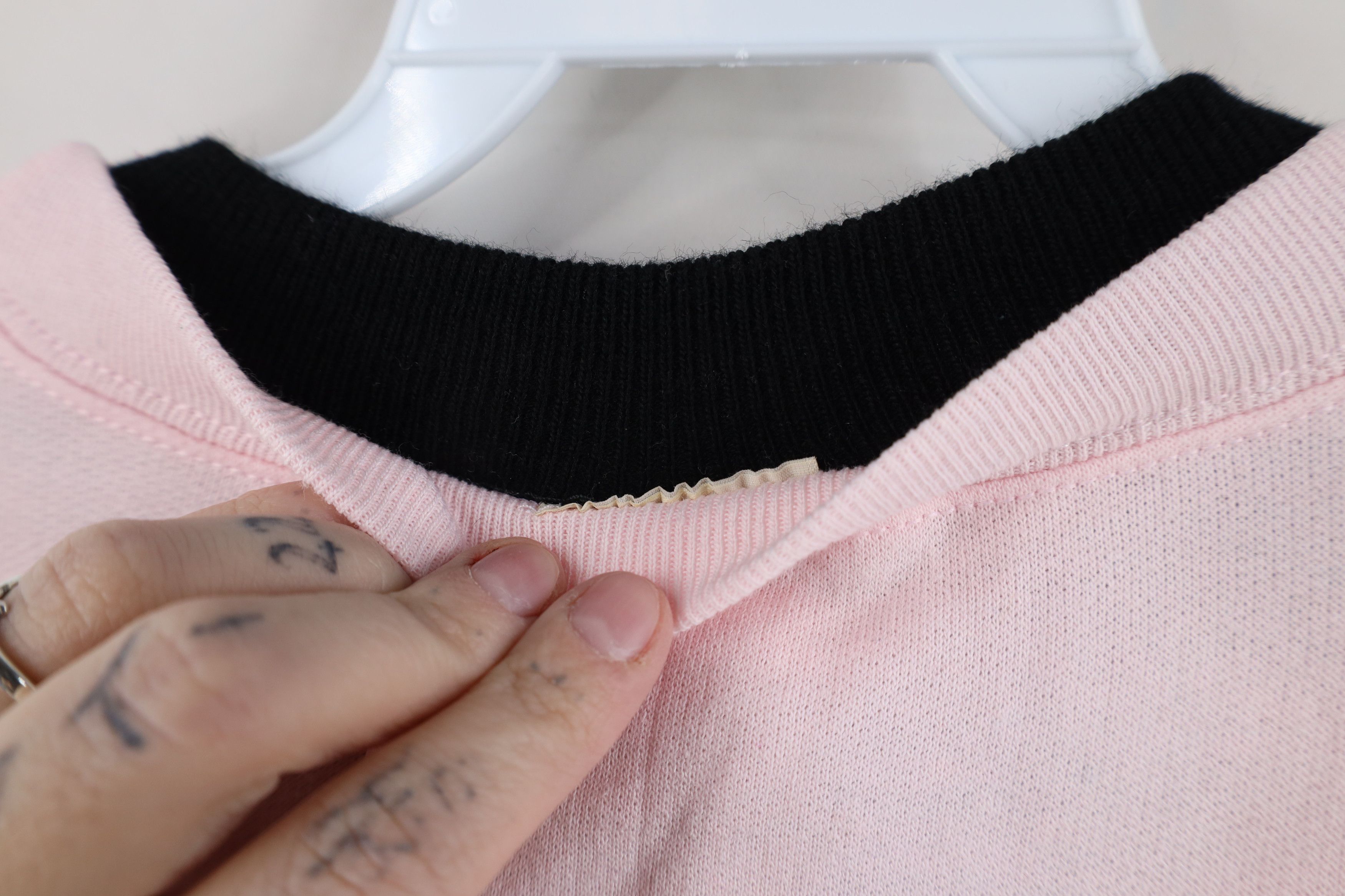 Vintage Vintage 90s Streetwear Flower Heart Grandma Sweatshirt Pink Size 3XL / US 20-22 - 9 Thumbnail
